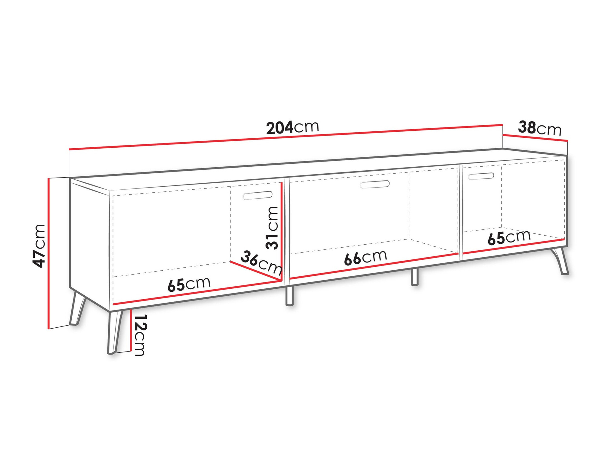 TV-állvány Comfivo Capella I (Fehér + Fényes fehér)