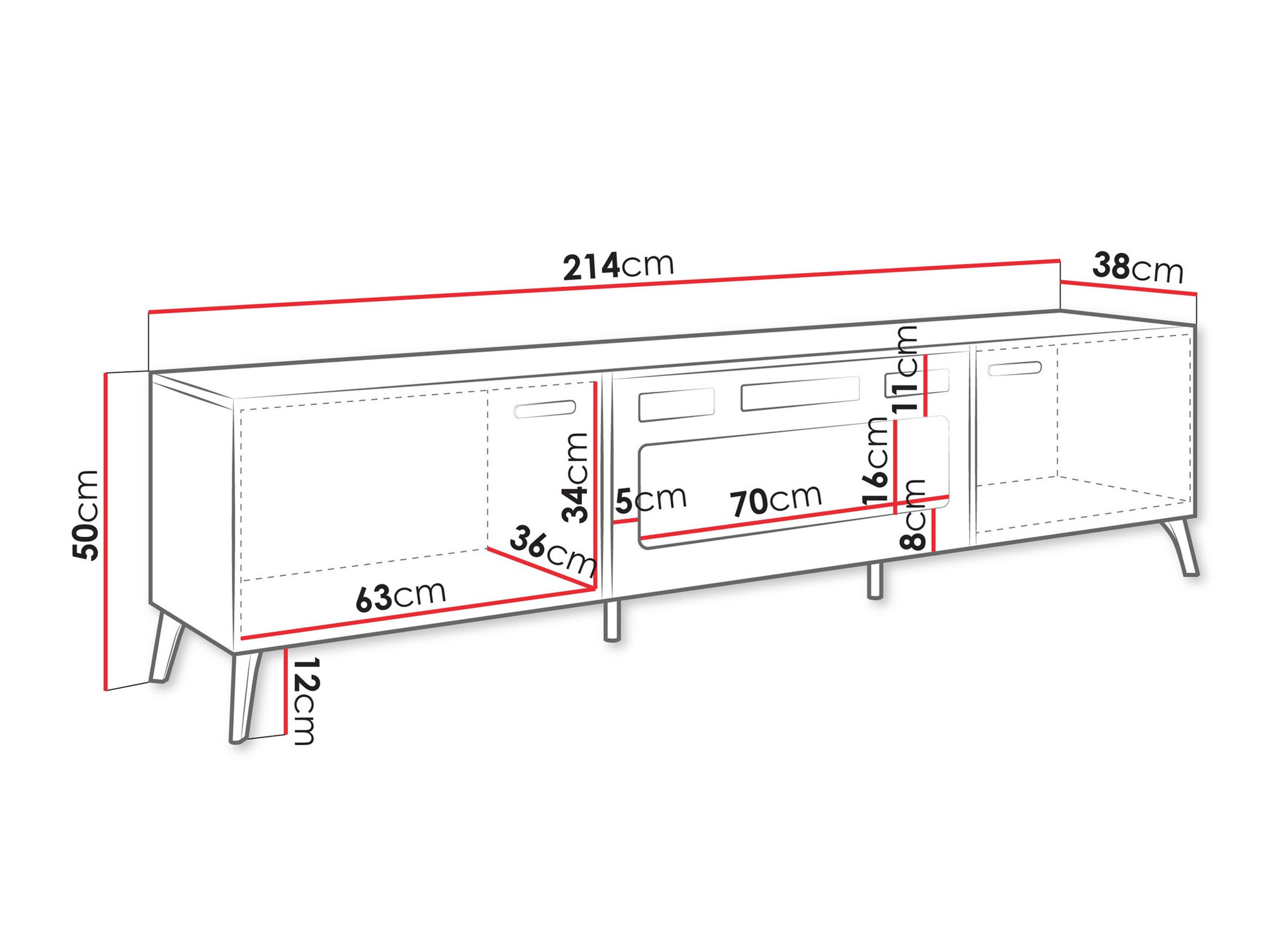 TV-állvány Comfivo Capella III (Fehér + Fényes fehér)
