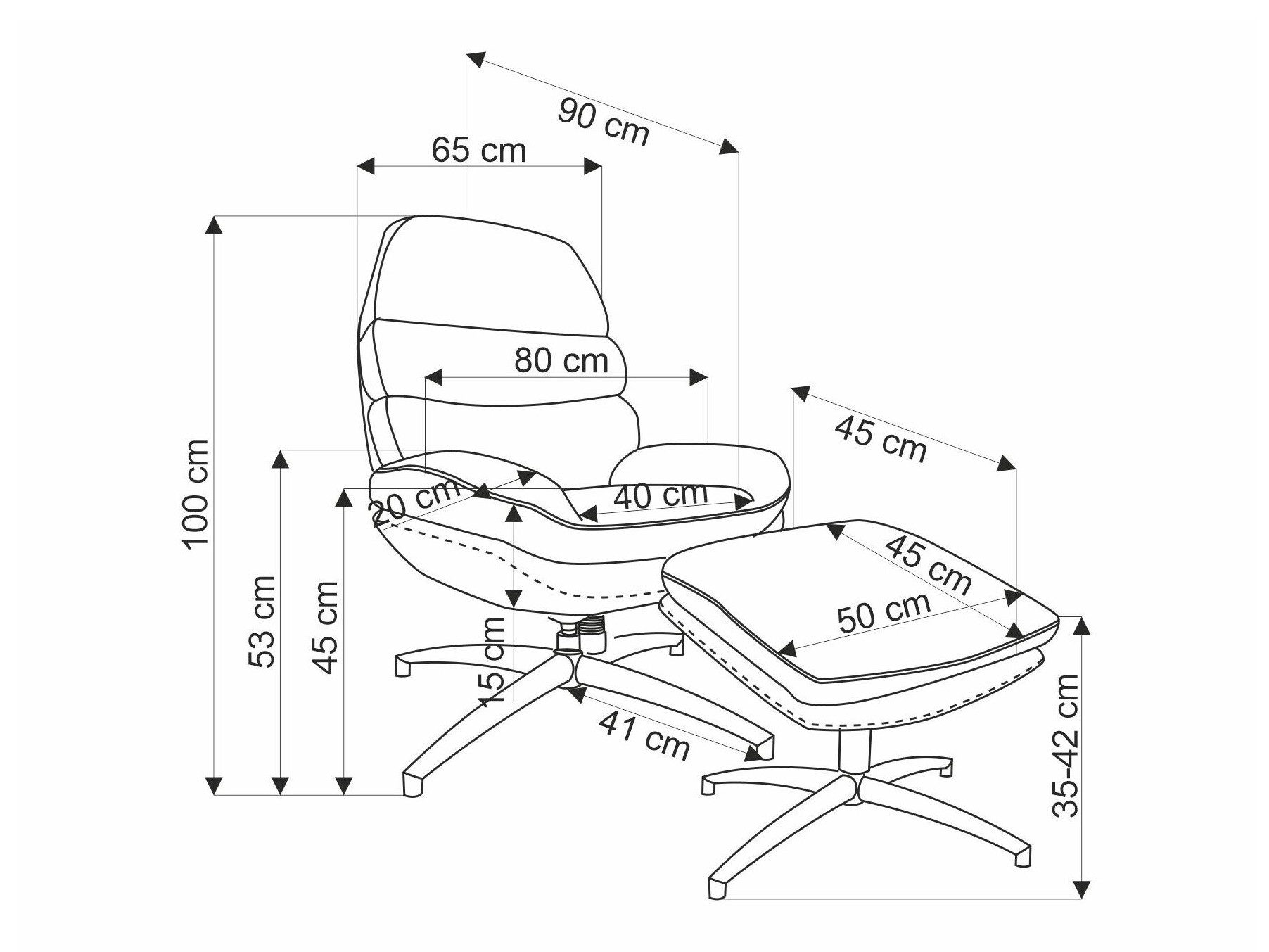 Fotel Houston 1883 (Szürke)