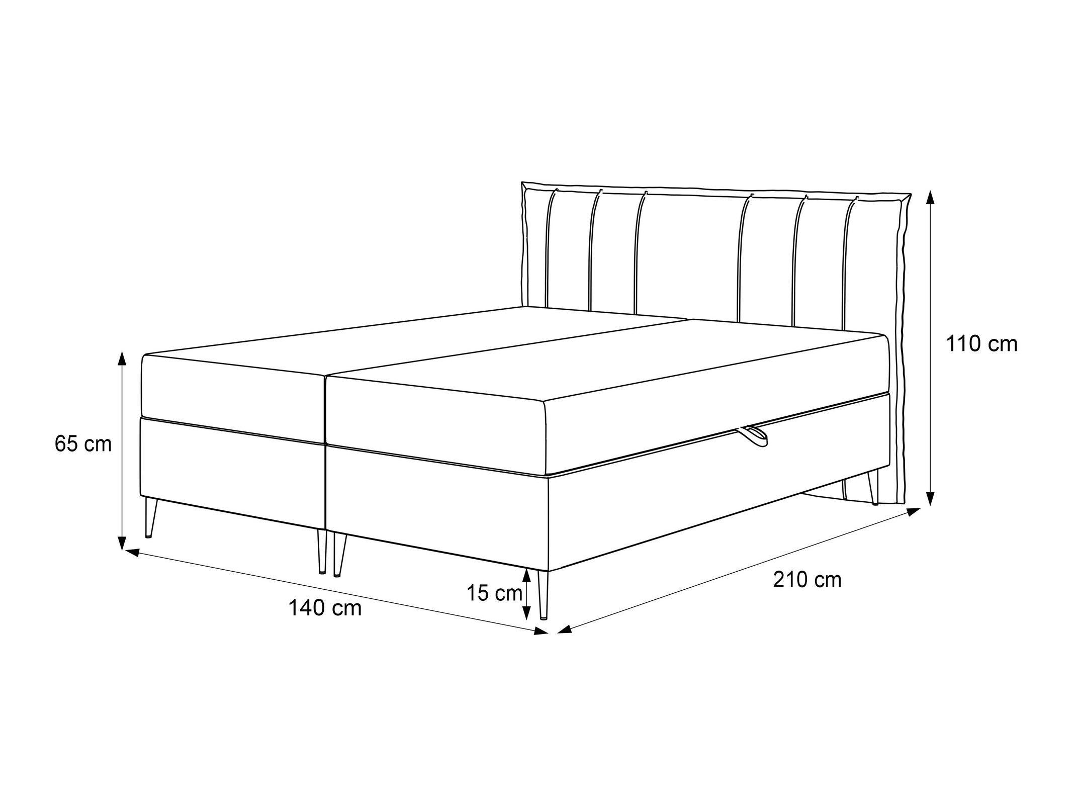 Kontinentális ágy Martinez 105 (Magic Velvet 2219)