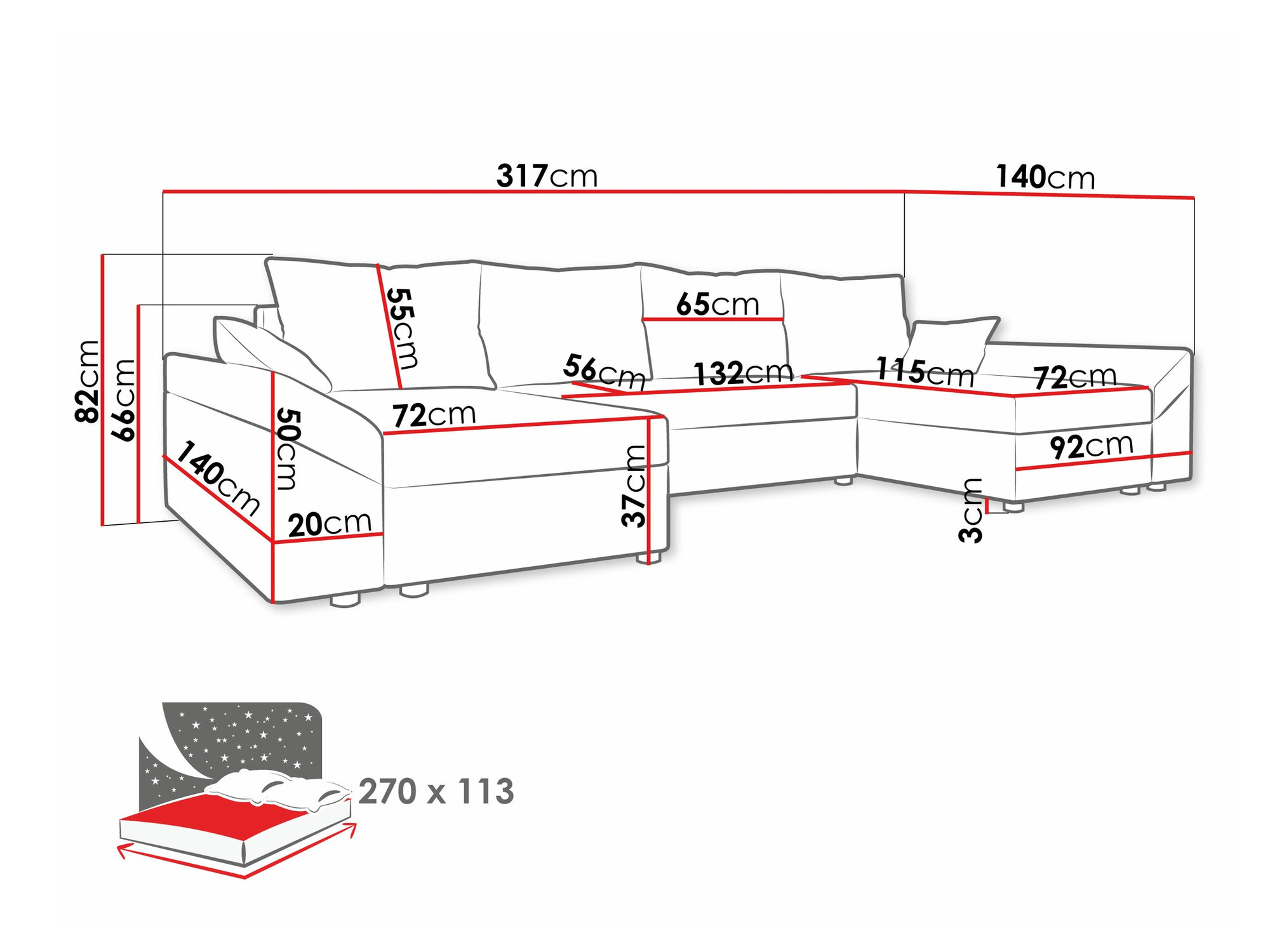 Sarokkanapé Memphis 131 (Kronos 29)
