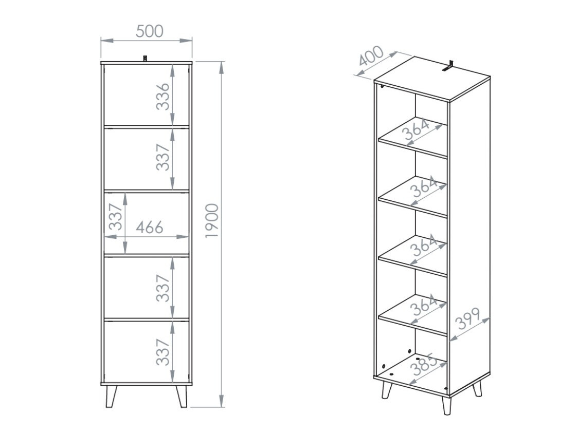Könyvespolc Tortoli 102