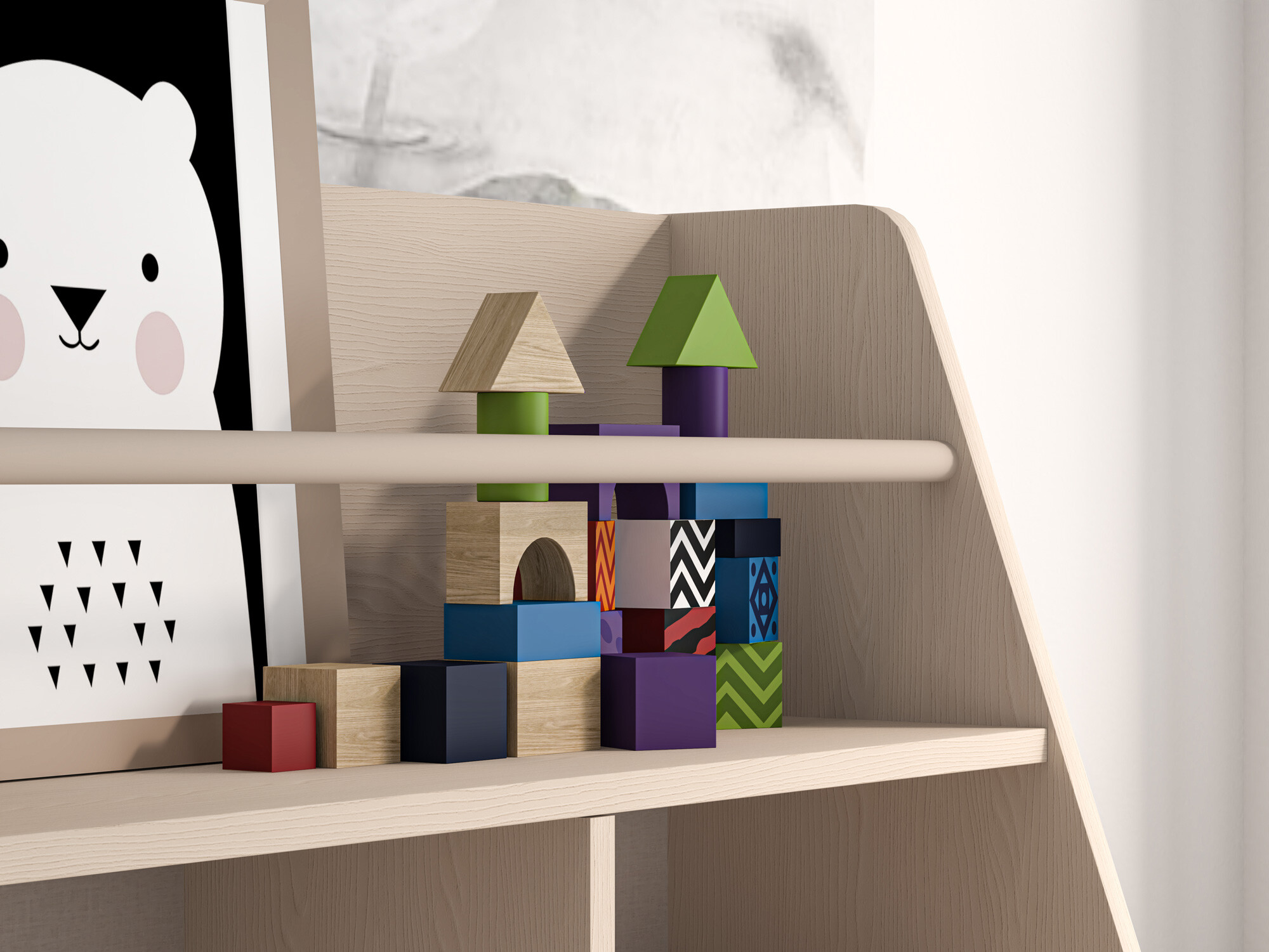 Könyvespolc Tortoli 107 (Rózsaszín)