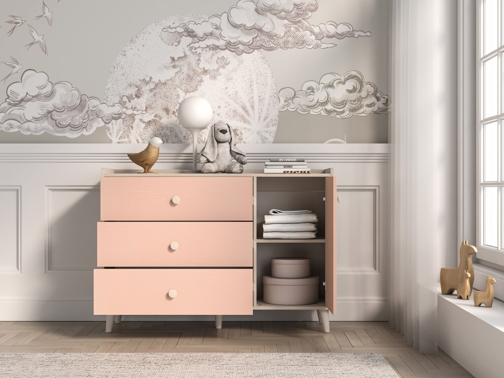 Komód Tortoli 104 (Rózsaszín)
