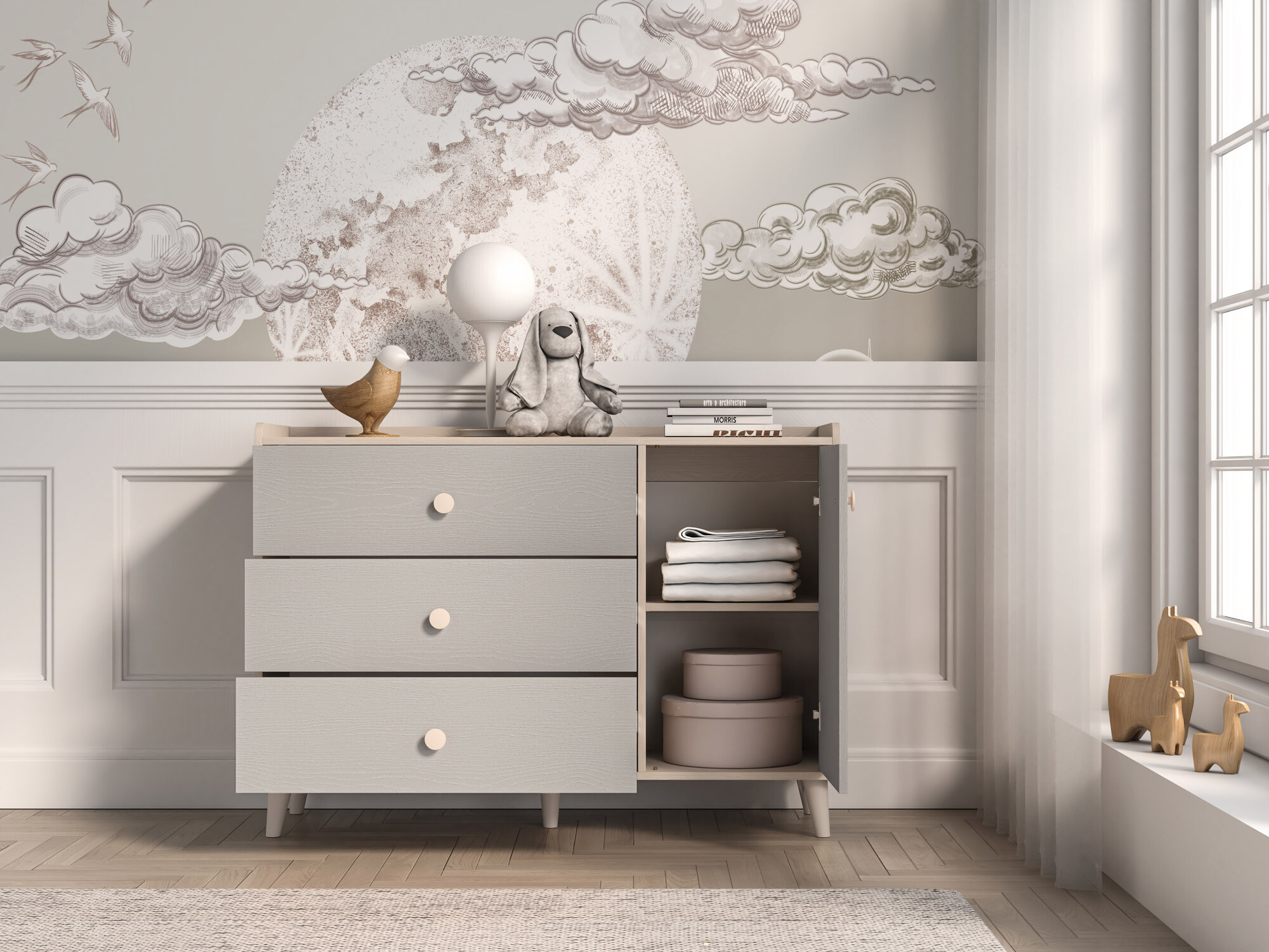 Komód Tortoli 104 (Szürke)