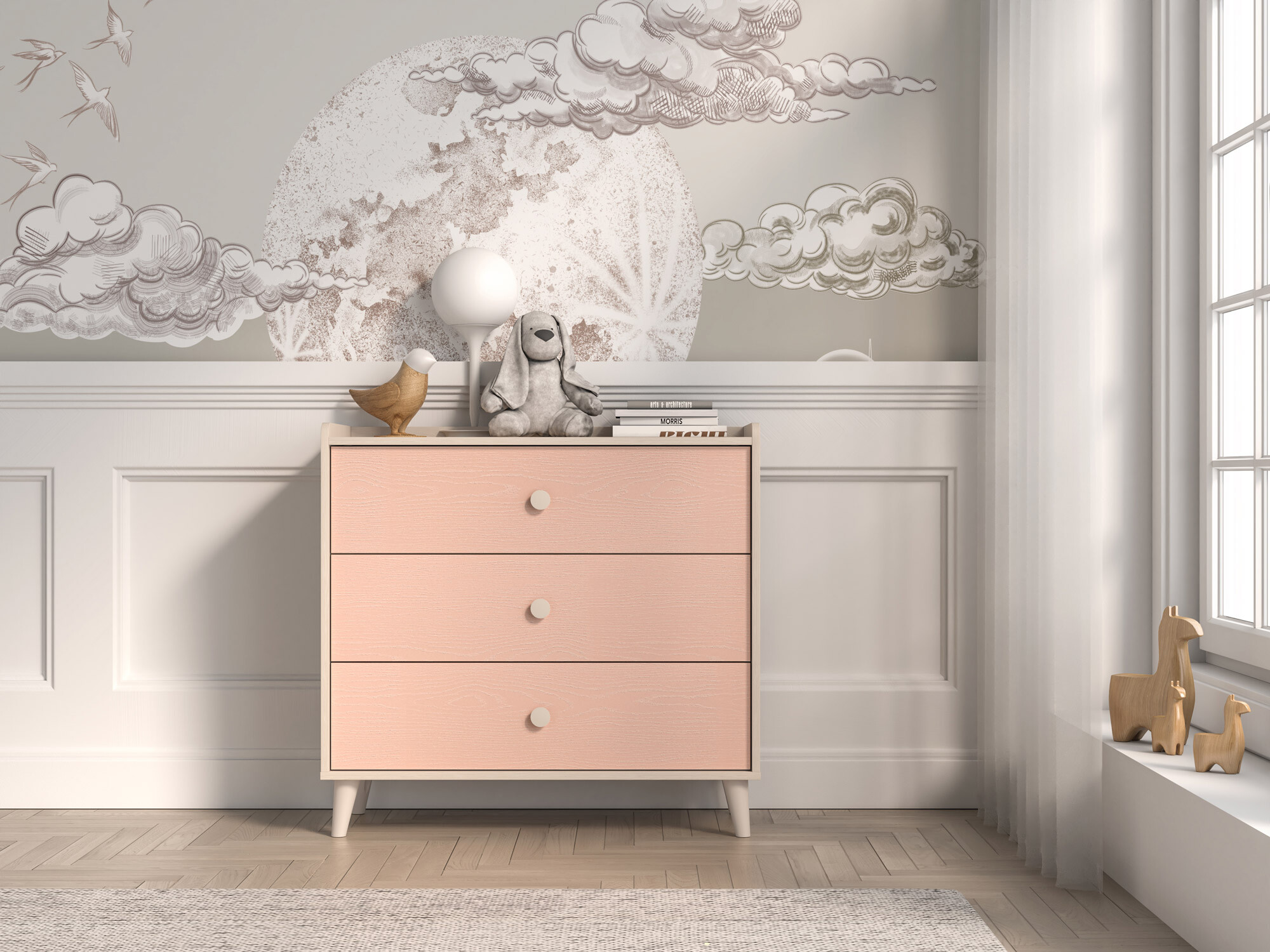 Komód Tortoli 105 (Rózsaszín)