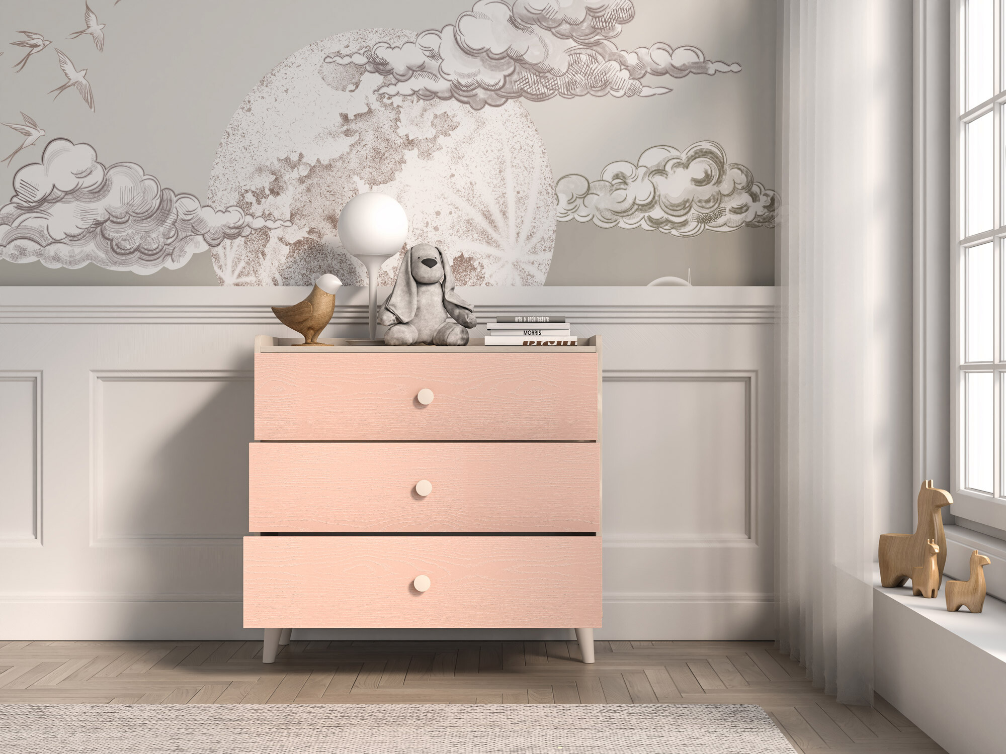 Komód Tortoli 105 (Rózsaszín)