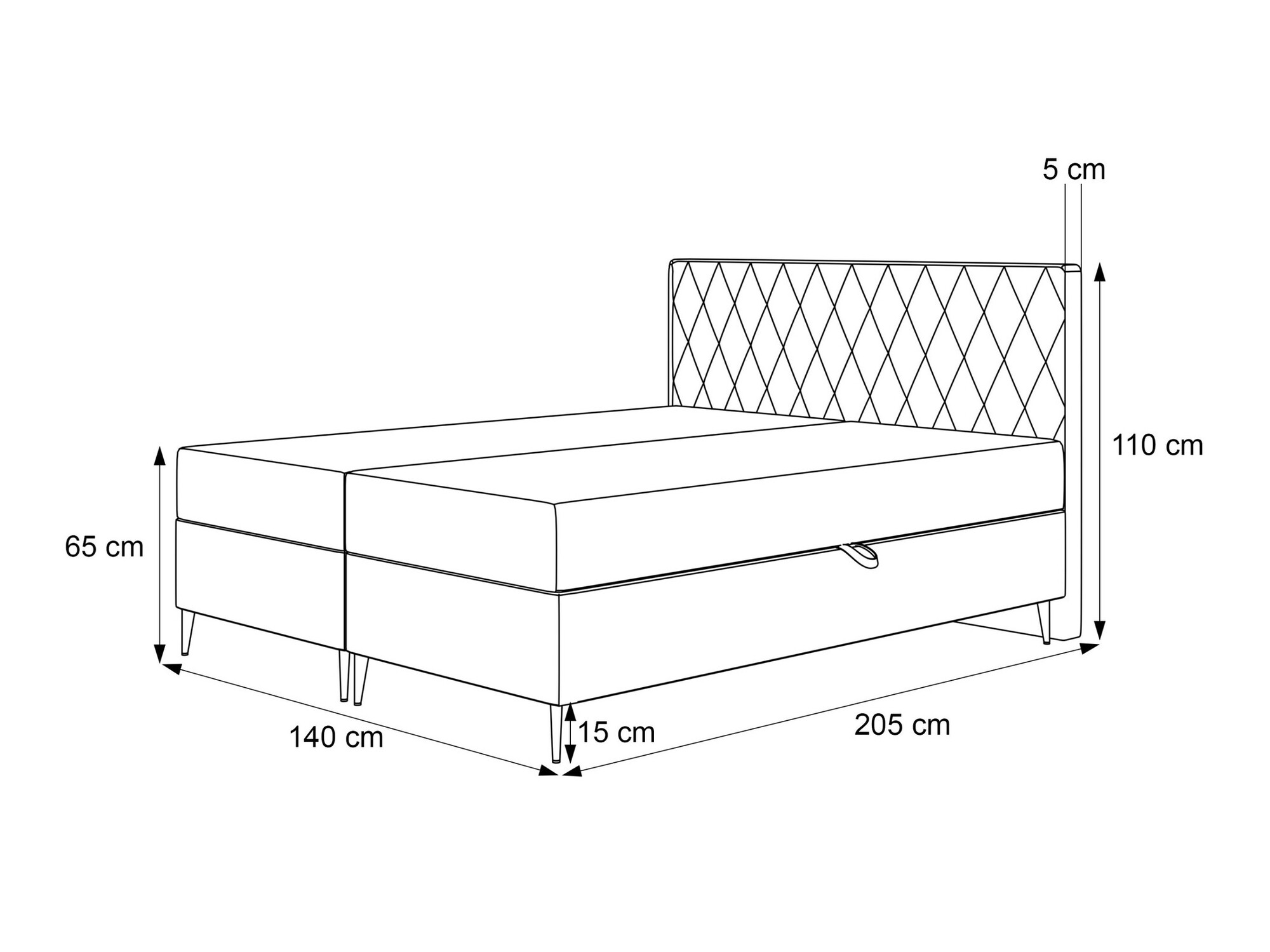 Kontinentális ágy Martinez 110 (Magic Velvet 2210)