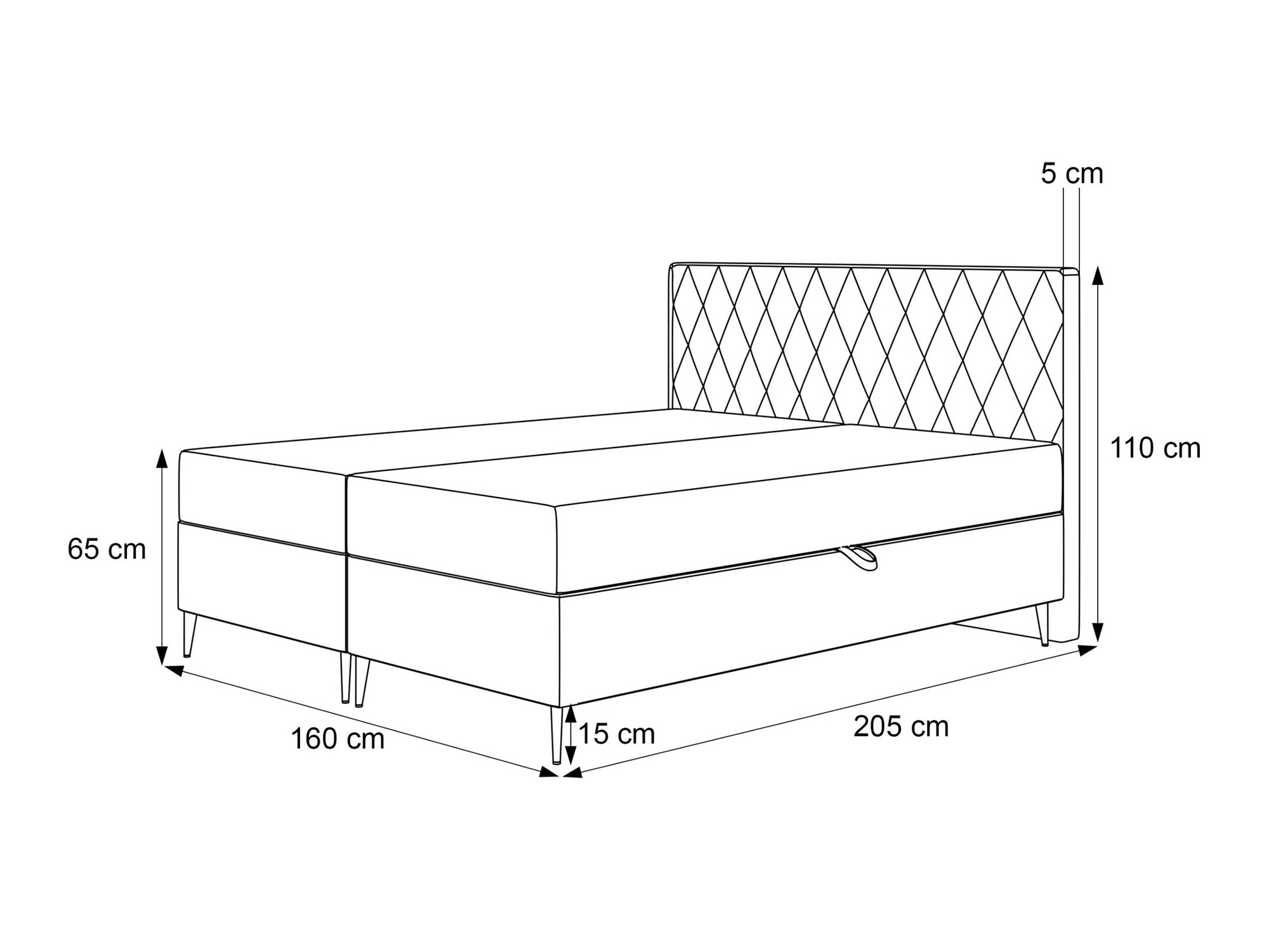 Kontinentális ágy Martinez 110 (Magic Velvet 2210)
