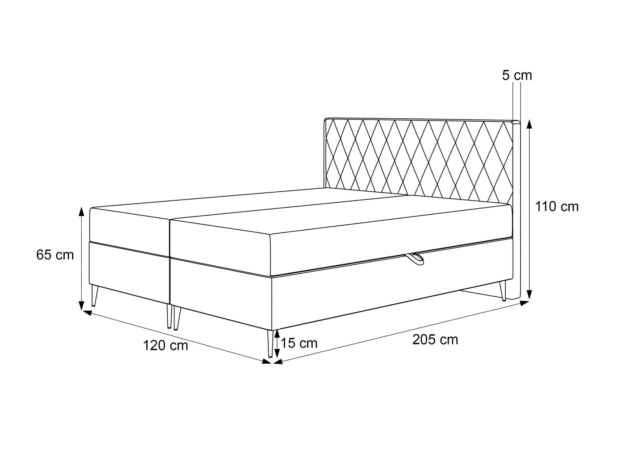 Kontinentális ágy Martinez 110 (Melody 13)