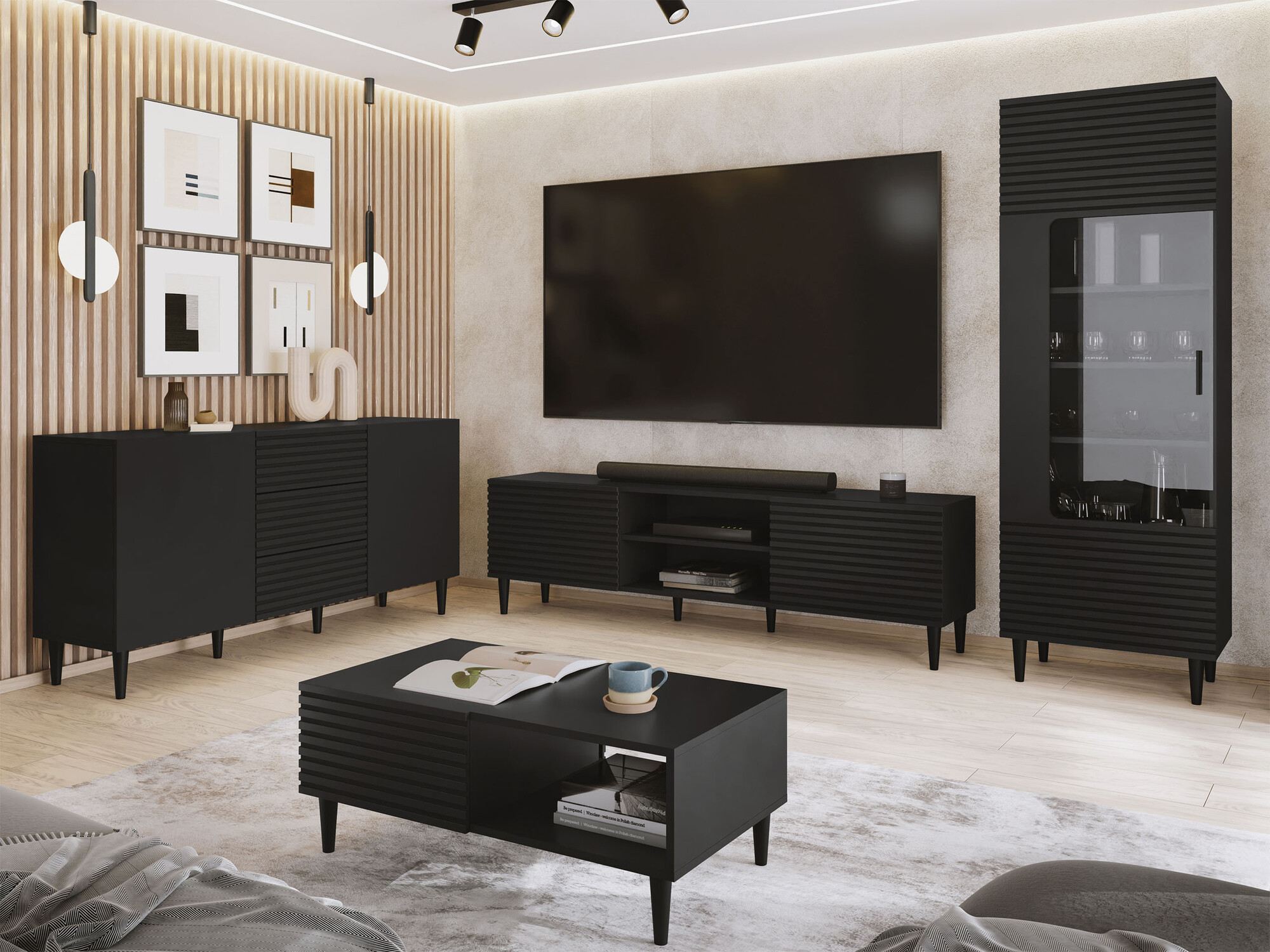 TV-állvány Comfivo Mavmono 106 (Fekete)