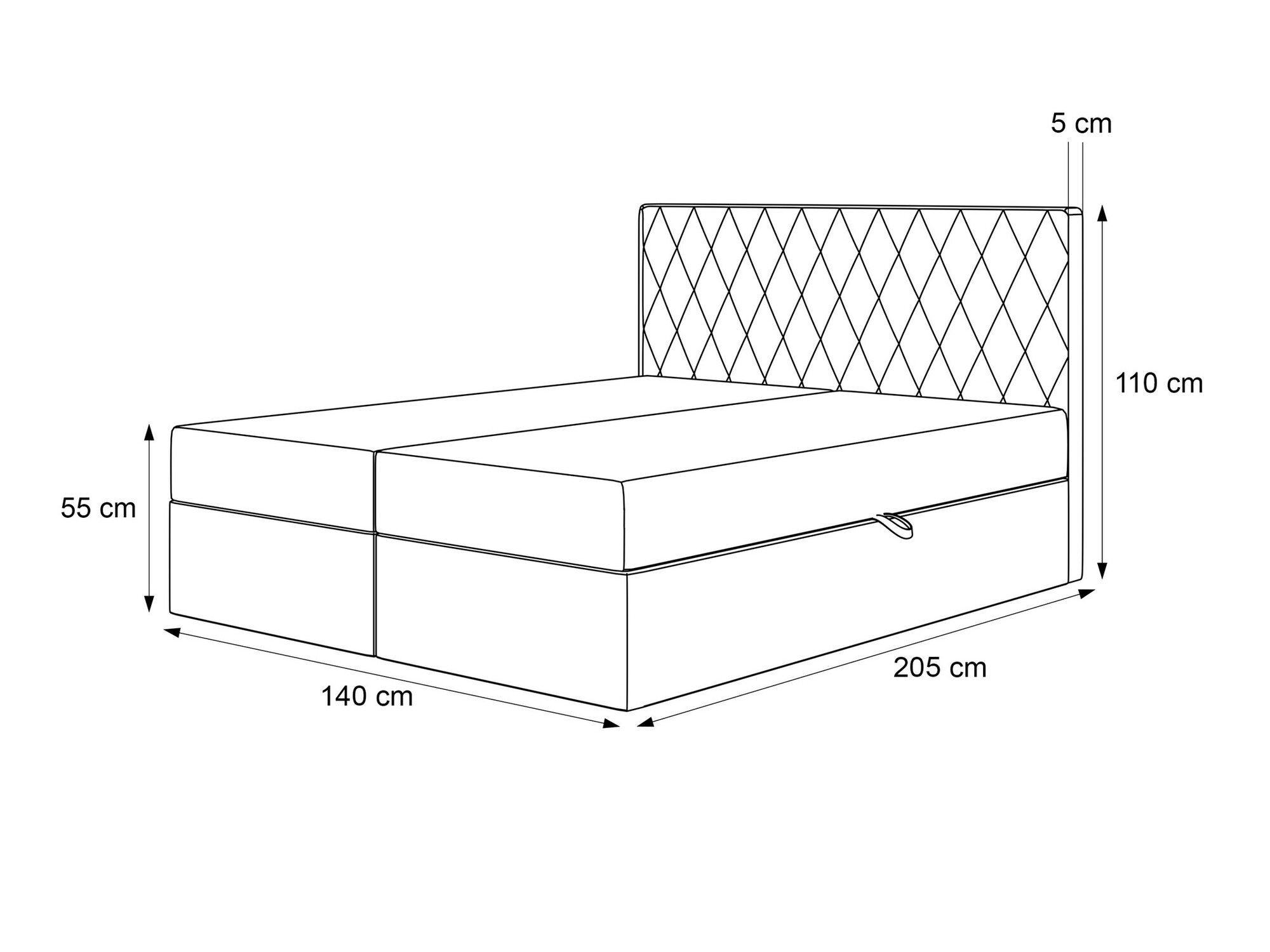 Kontinentális ágy Martinez 114 (Magic Velvet 2219)