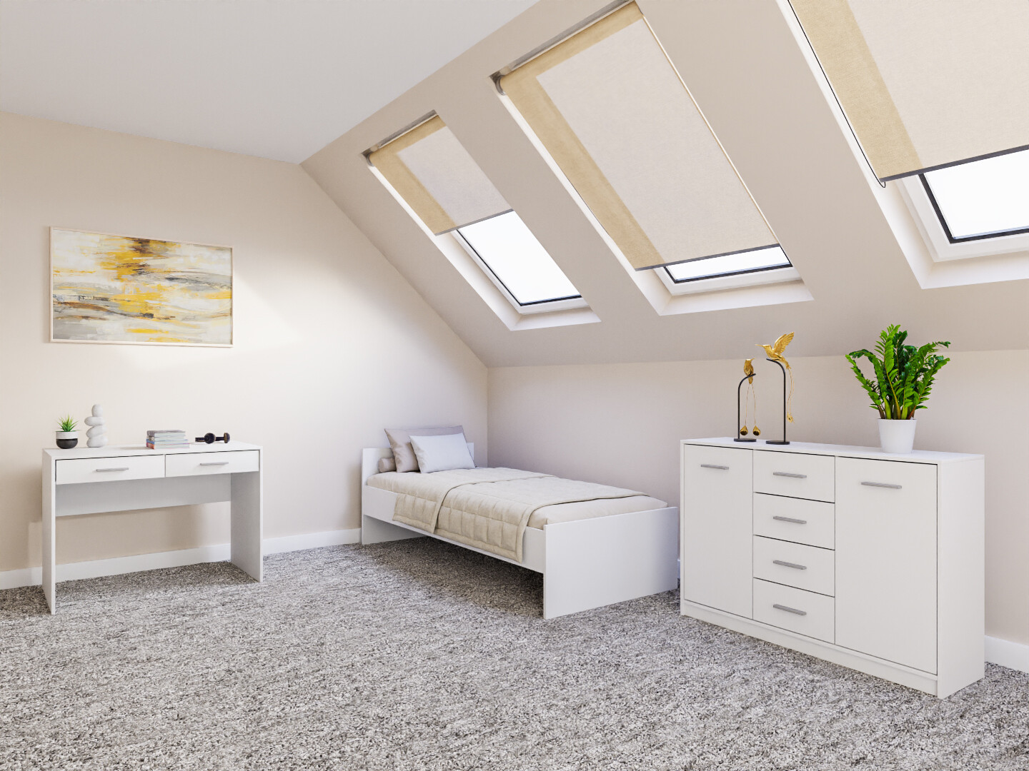 Hálószoba garnitúra Novsore 149 (Fehér)