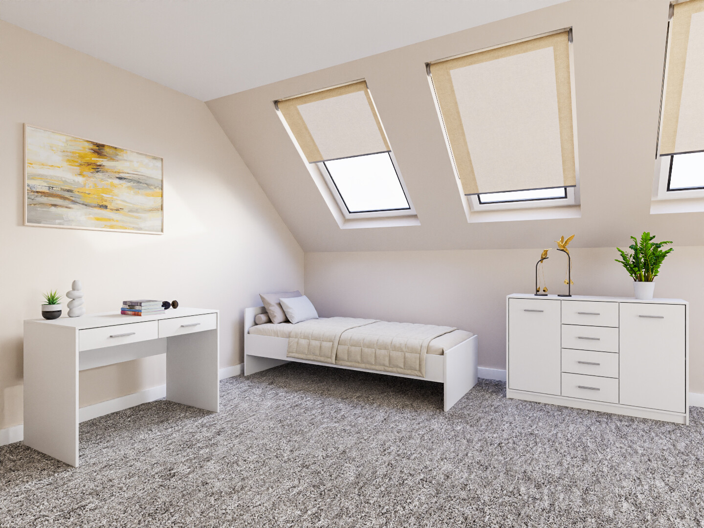 Hálószoba garnitúra Novsore 149 (Fehér)