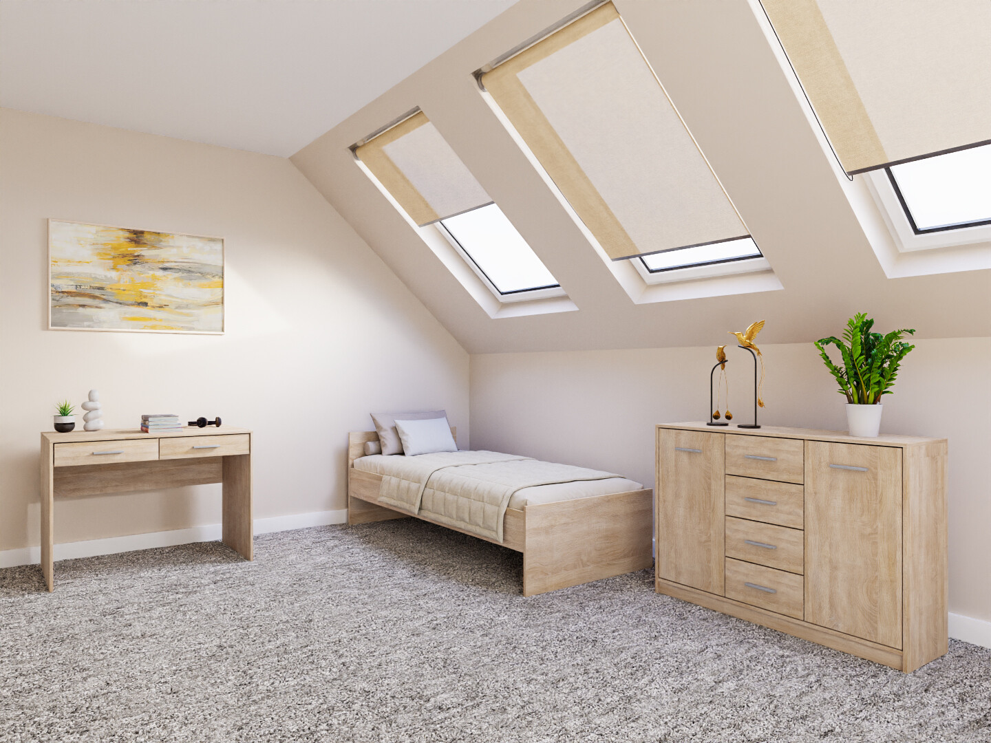 Hálószoba garnitúra Novsore 149 (Sonoma tölgy)