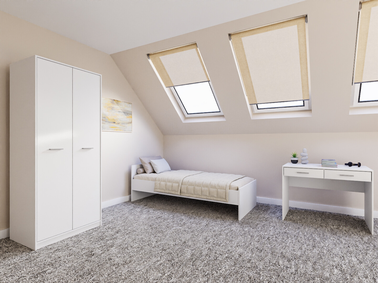 Hálószoba garnitúra Novsore 157 (Fehér)