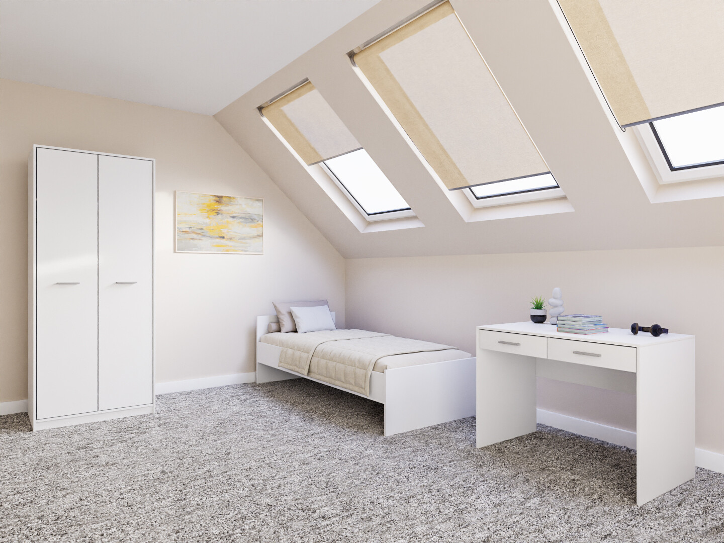 Hálószoba garnitúra Novsore 157 (Fehér)