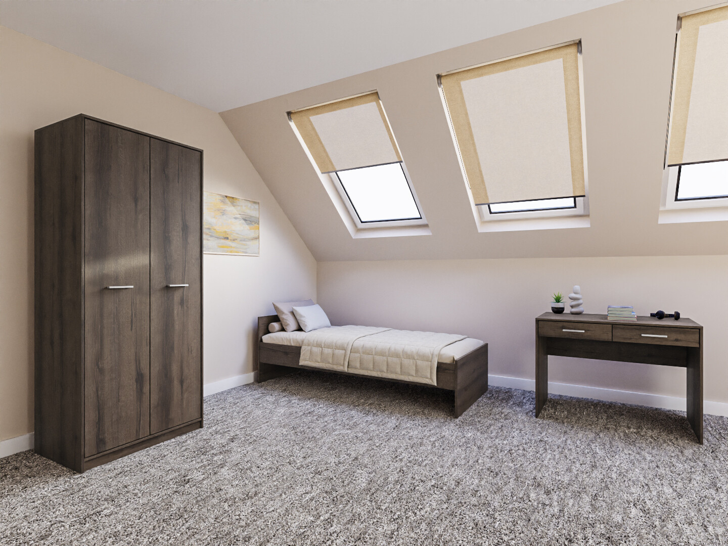 Hálószoba garnitúra Novsore 157 (Sötét tölgy)