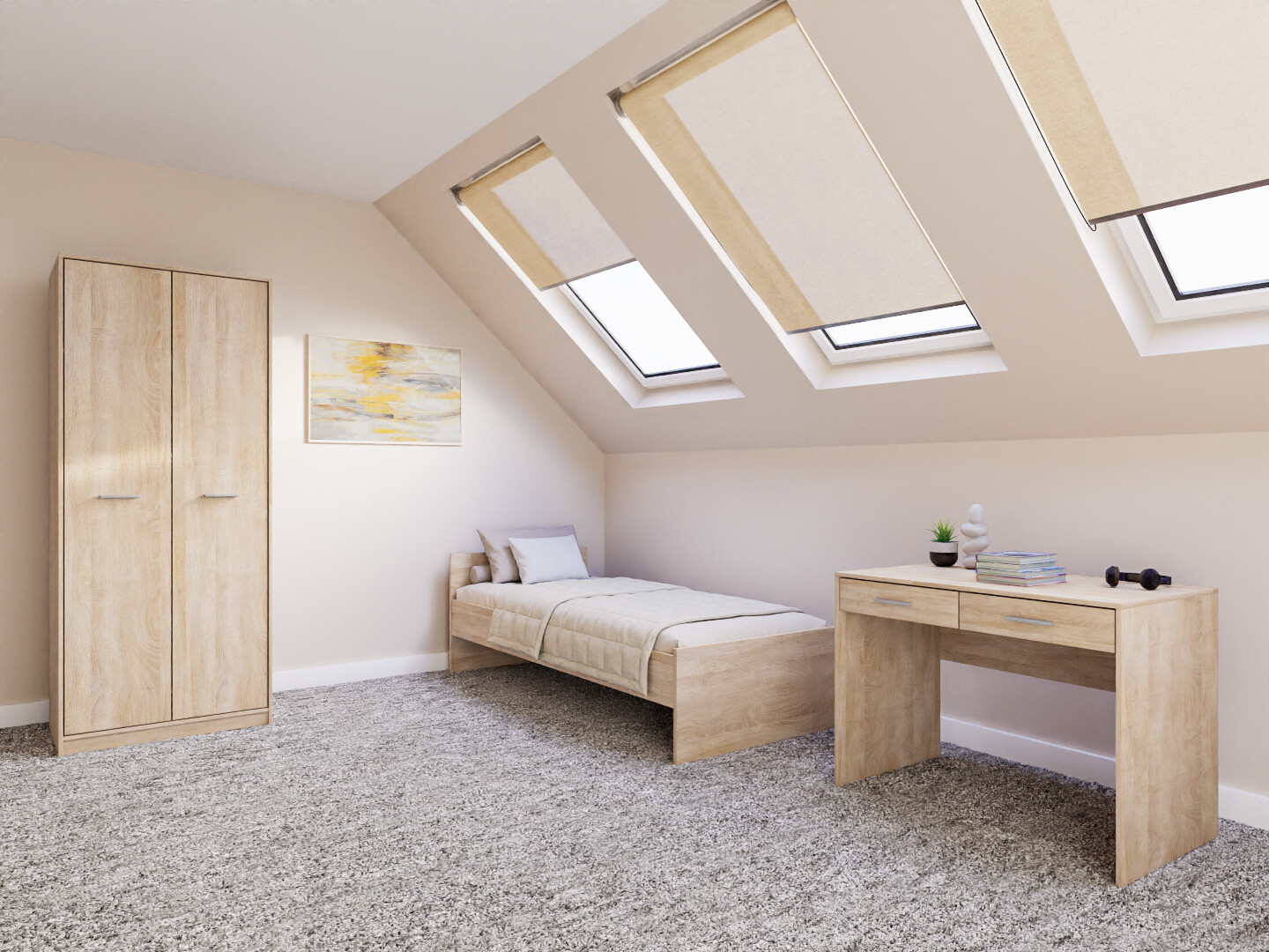 Hálószoba garnitúra Novsore 157 (Sonoma tölgy)