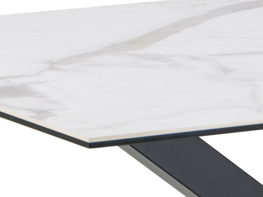 Asztal Norsica 918 (Fehér márvány + Fekete)
