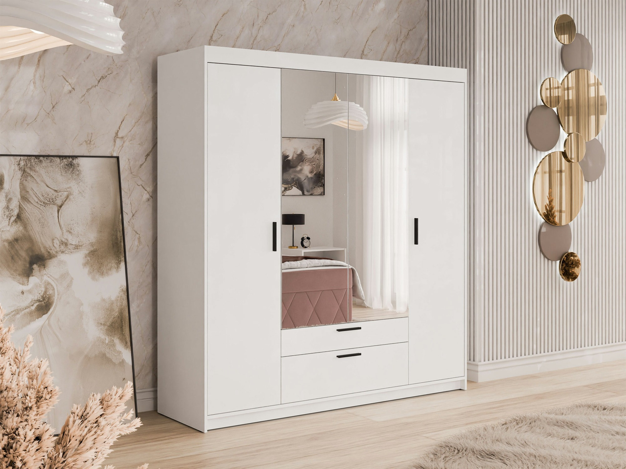 Gardróbszekrény Novduni 108 (Fehér)