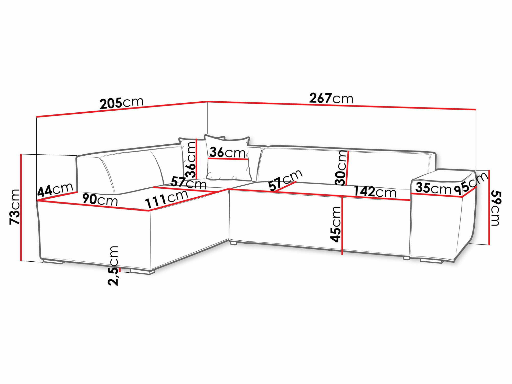 Sarokkanapé Comfivo 289 (Sempre 4 + Trenza 4)