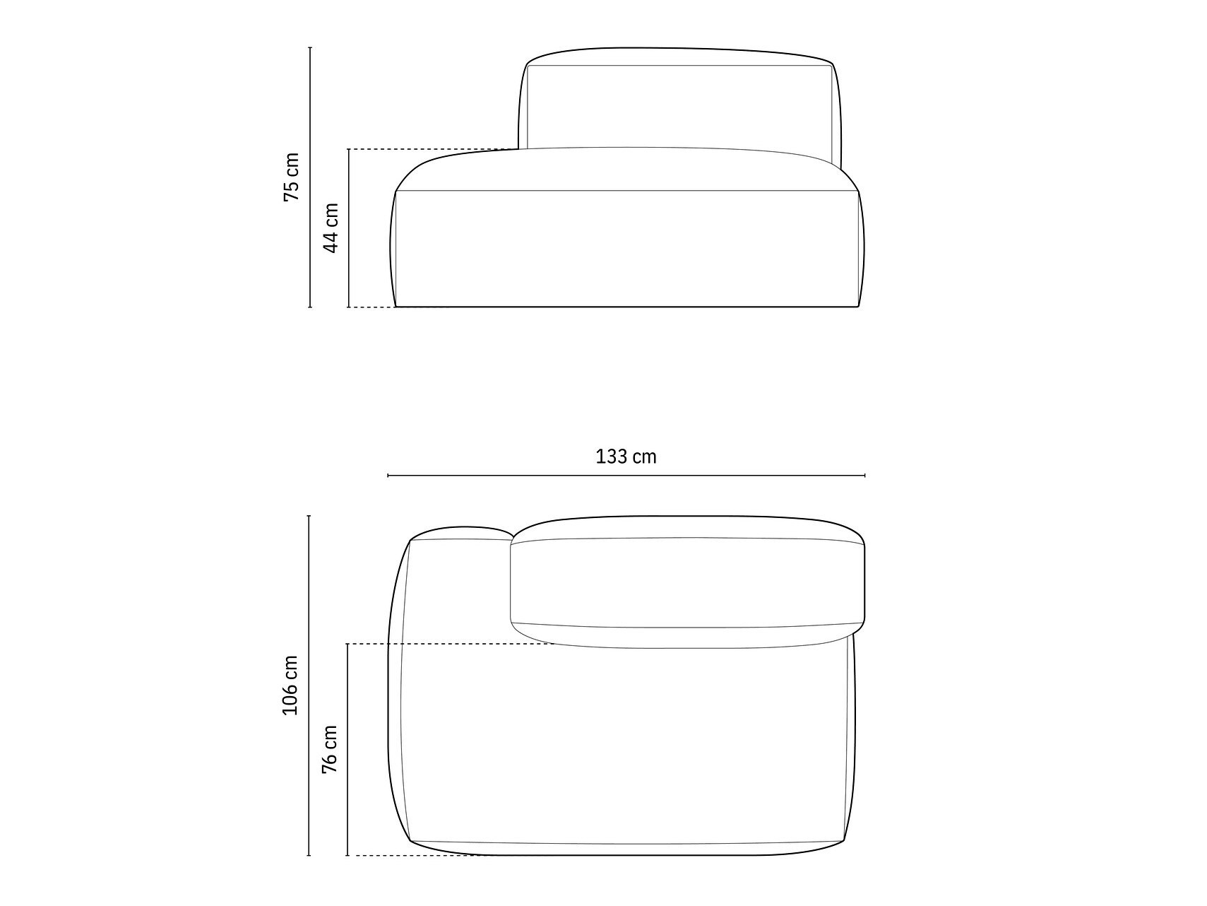 Moduláris fotelek Sorcoro 102 (Boston Black)