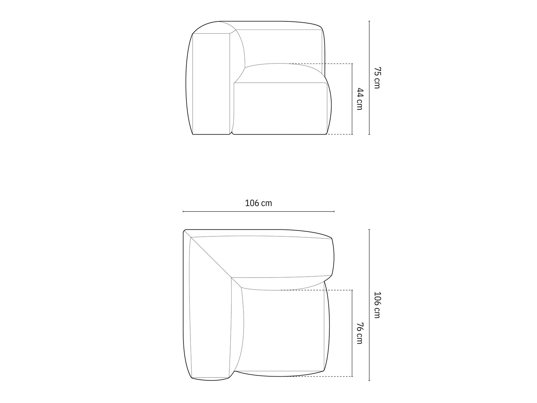Moduláris fotelek Sorcoro 110 (Boston Water Green)