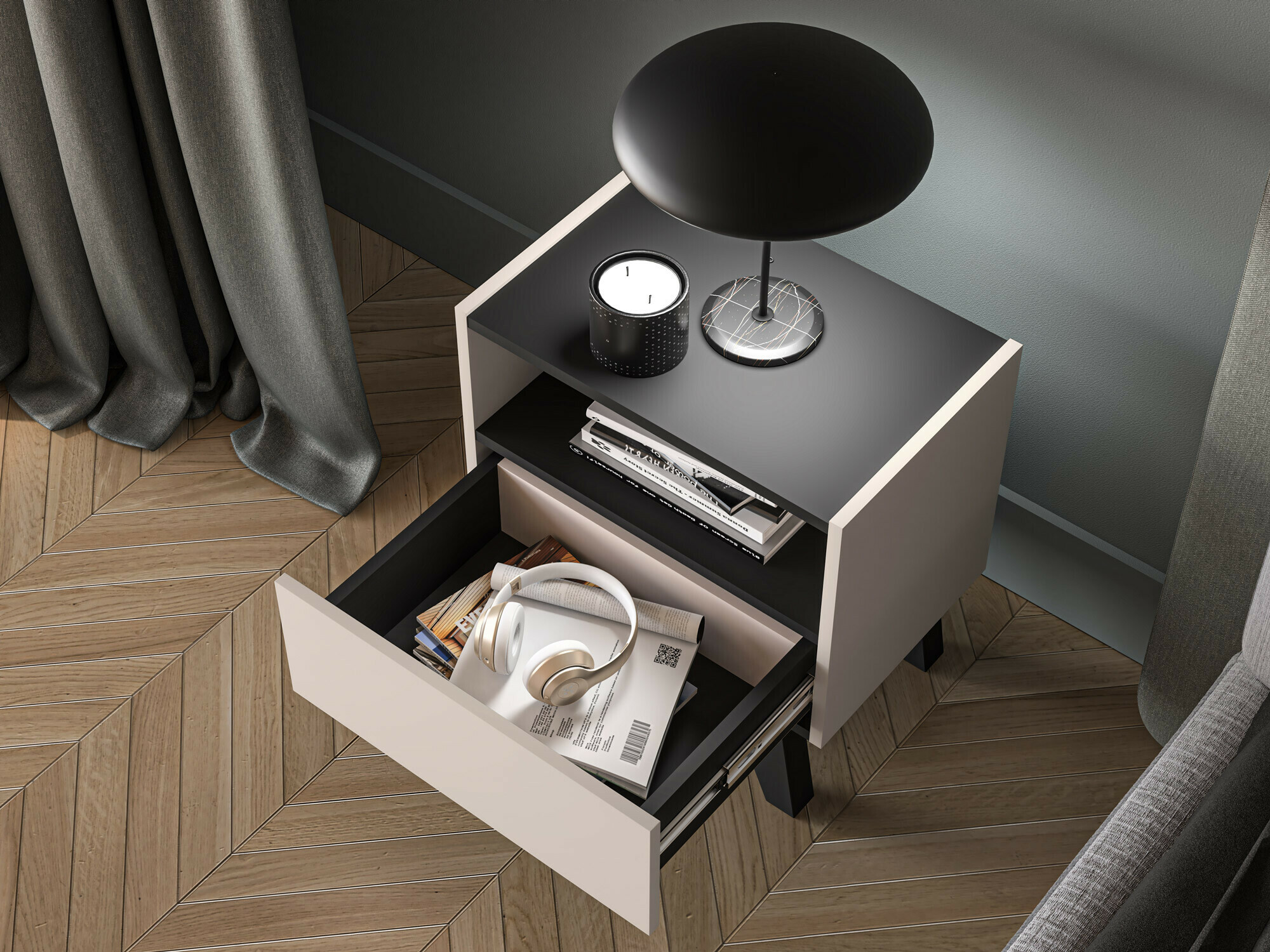 Éjjeliszekrény Evateno 105