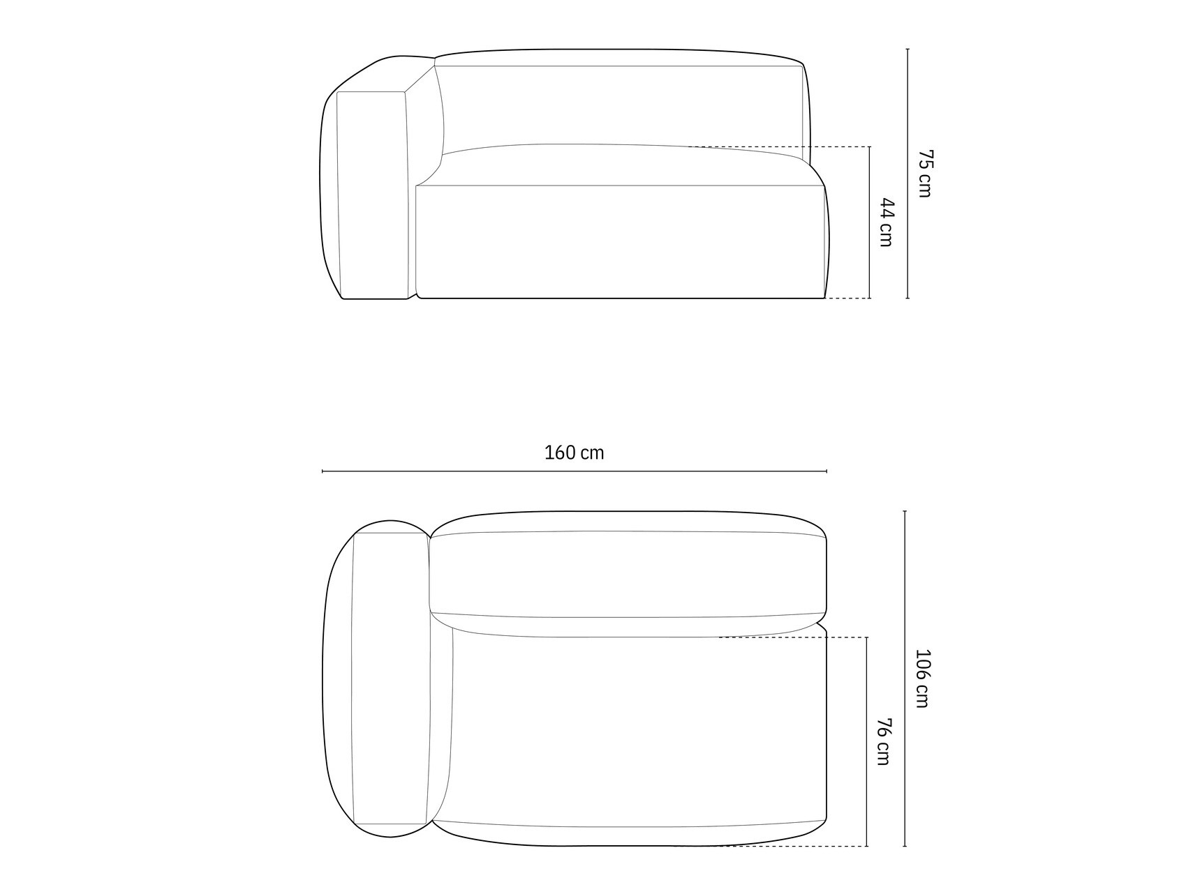 Moduláris fotelek Sorcoro 111 (Boston Black)