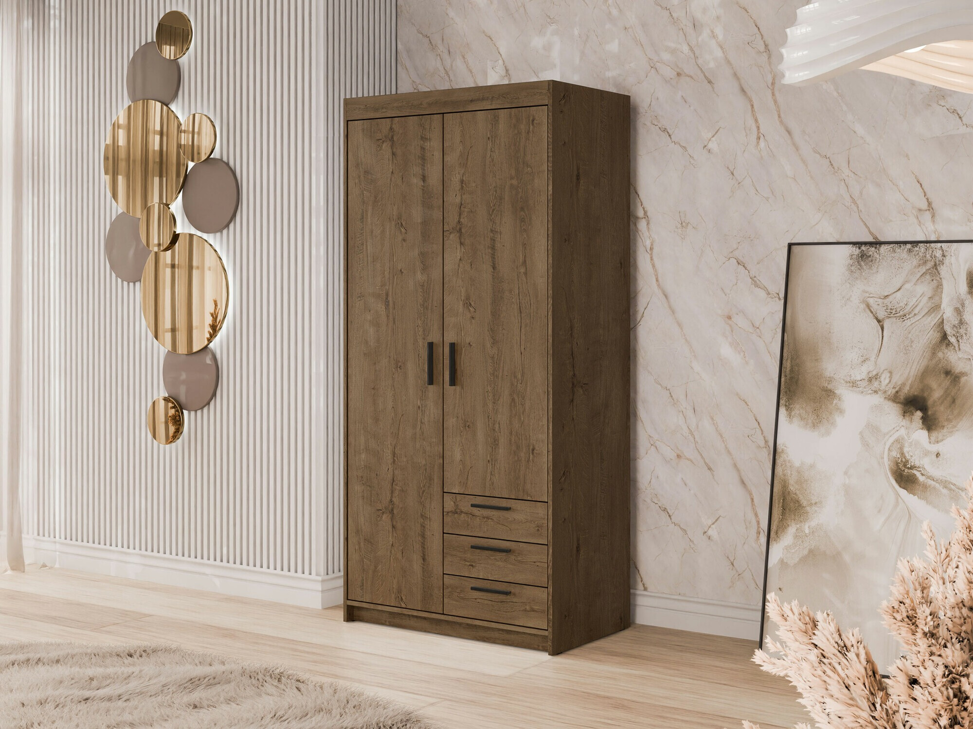 Gardróbszekrény Novduni 112 (Lefkas tölgy)