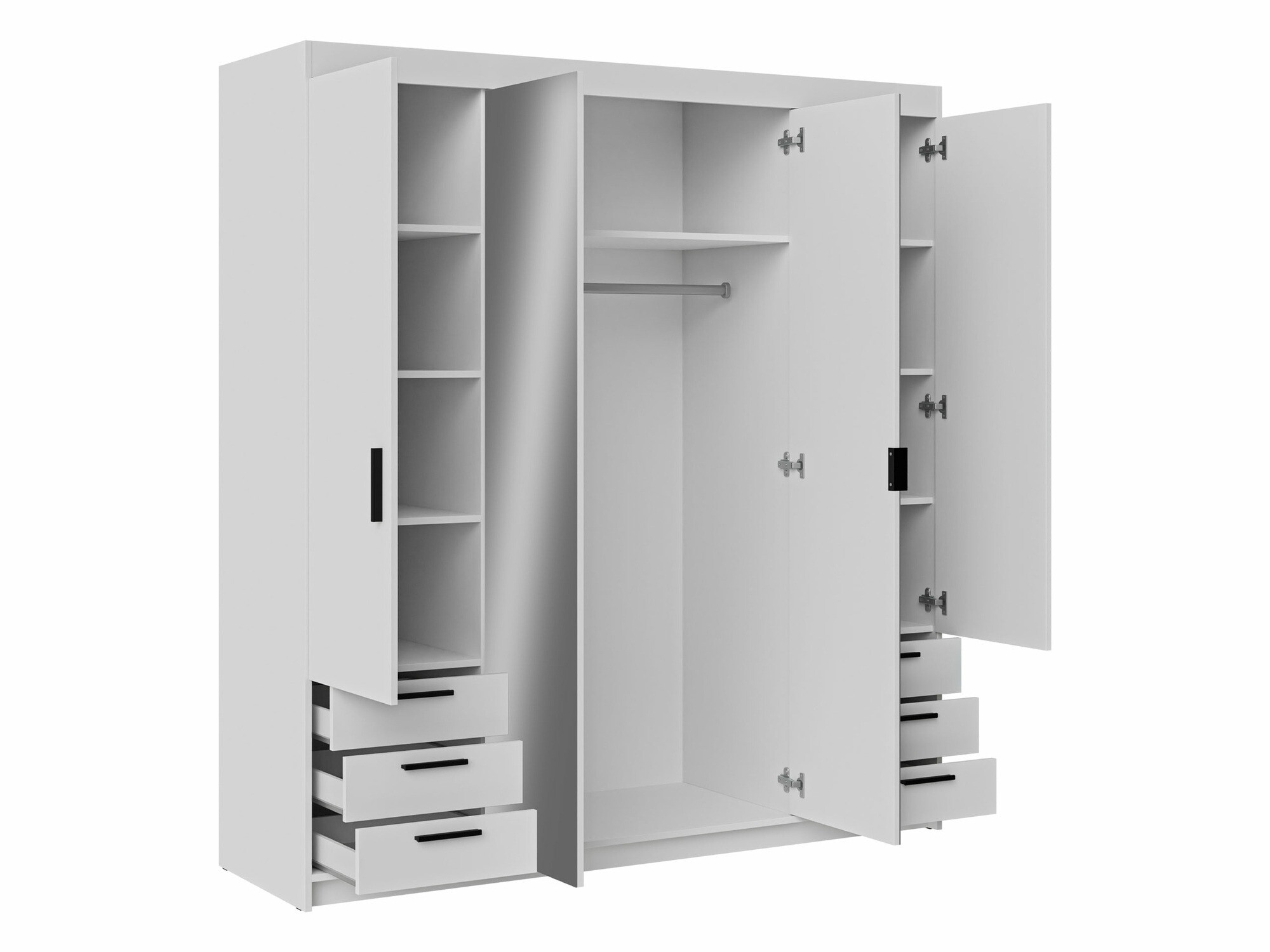 Gardróbszekrény Novduni 115 (Fehér)