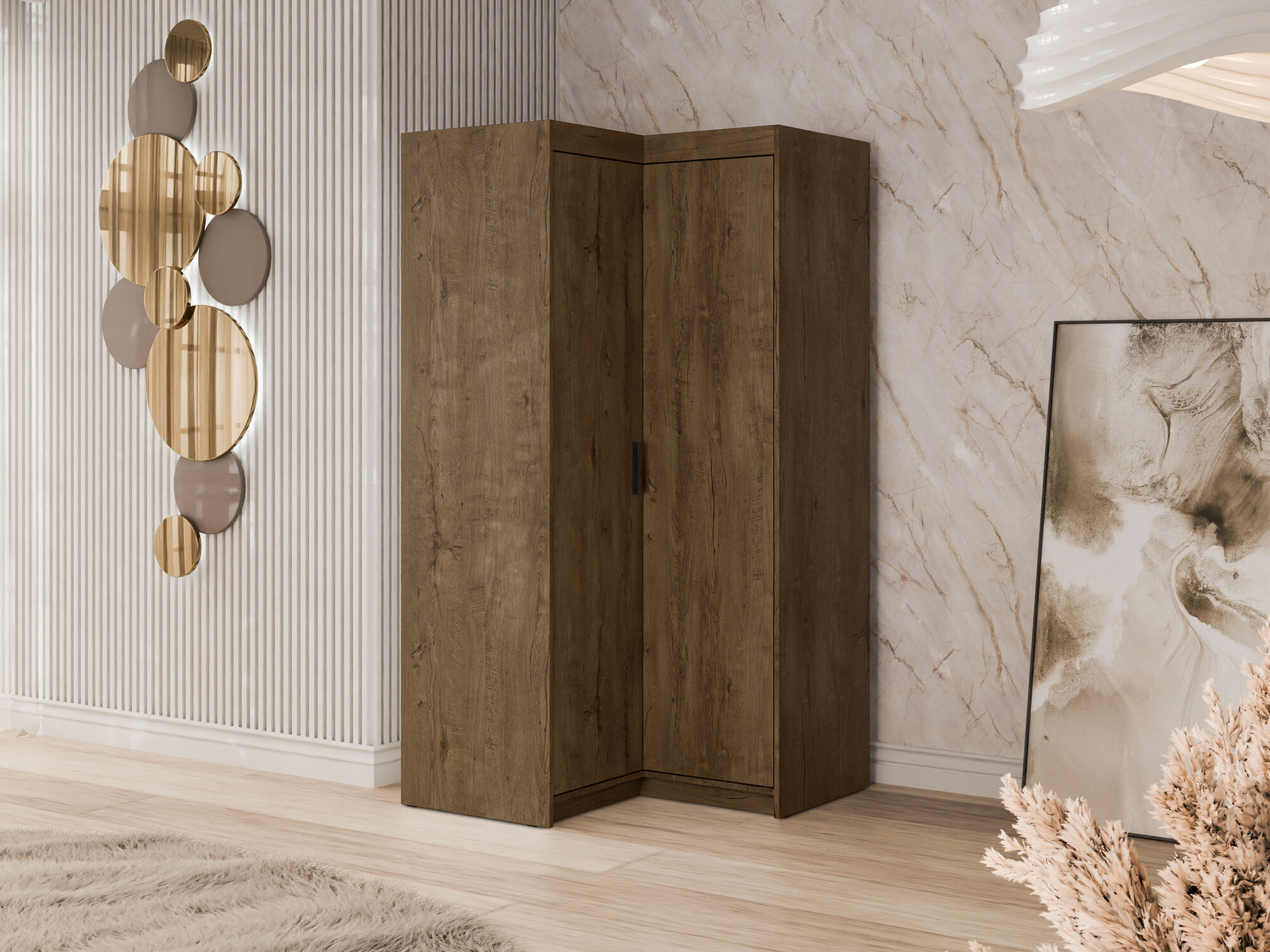 Sarokszekrény Novduni 116 (Lefkas tölgy)