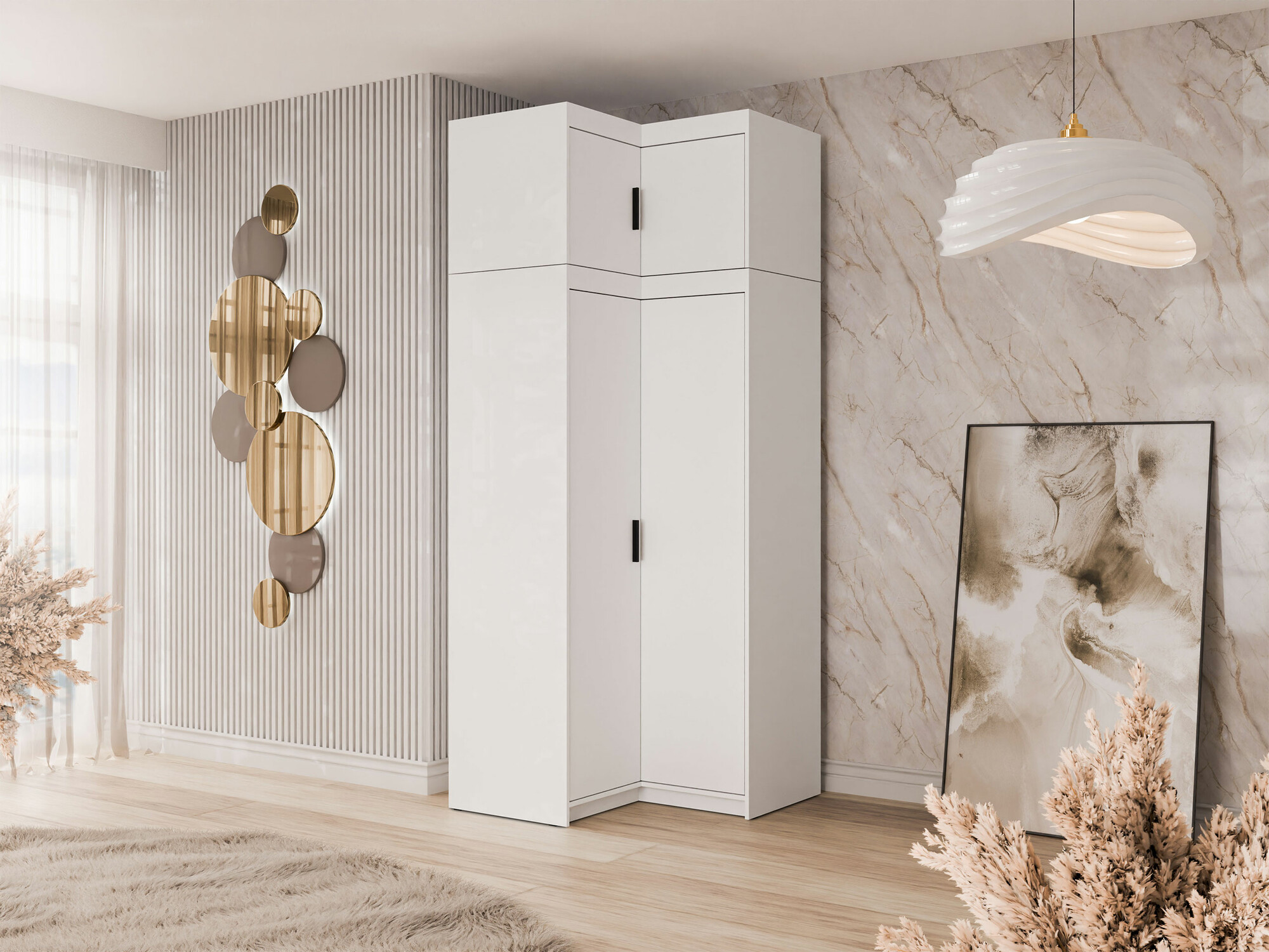 Sarokszekrény Novduni 121 (Fehér)