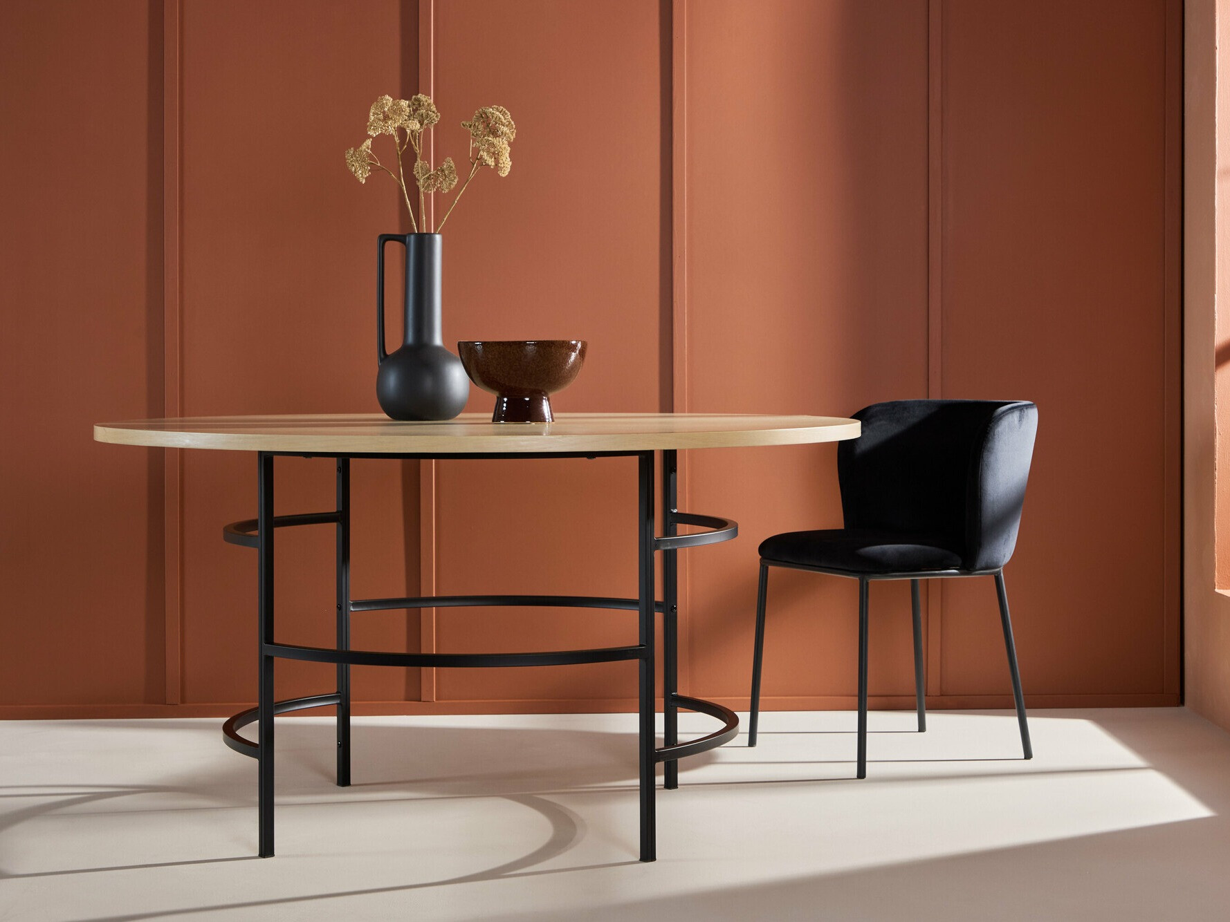 Asztal Dallas 4695 (Fekete + Világosbarna)