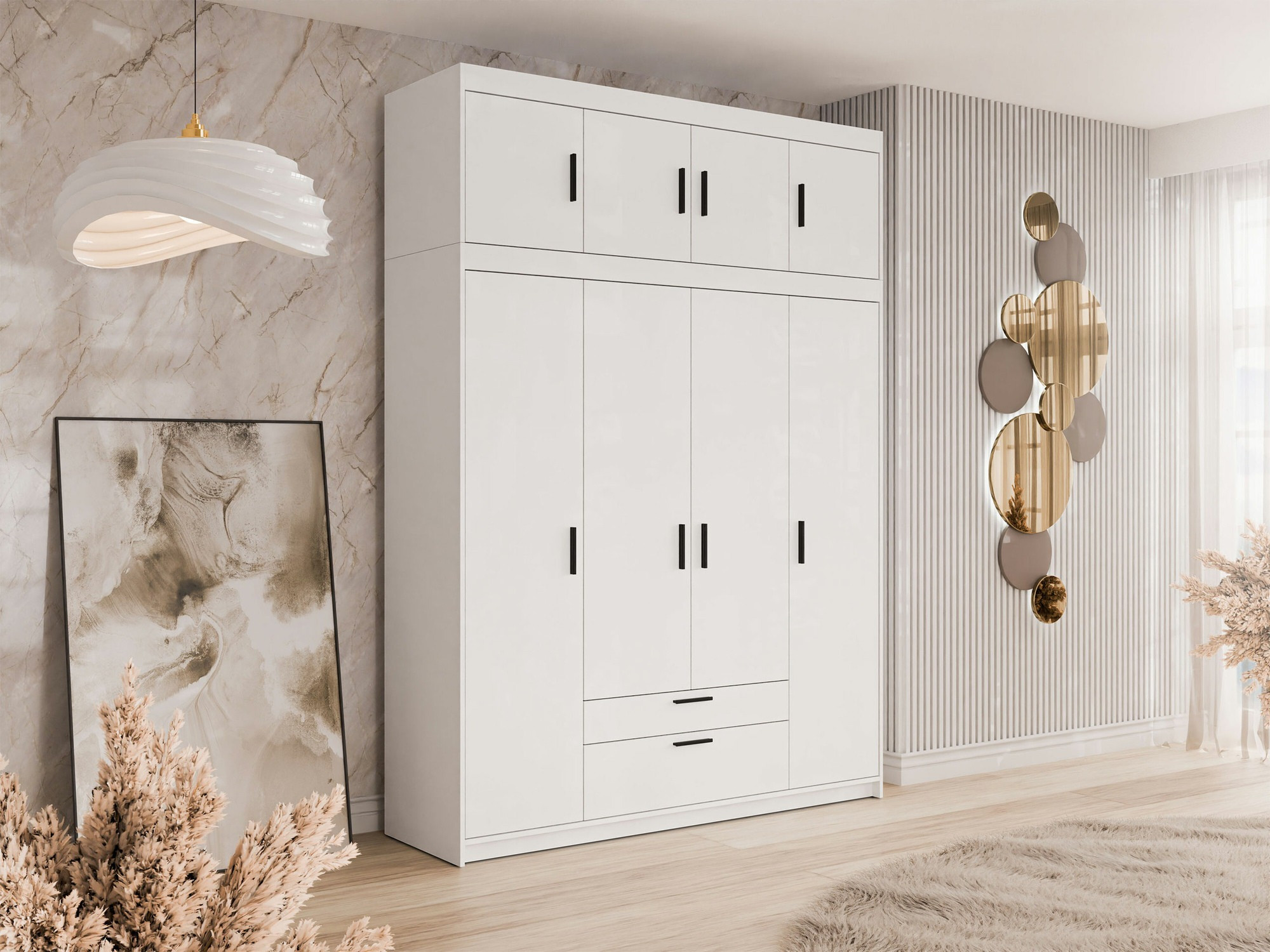 Gardróbszekrény Novduni 106 (Fehér)