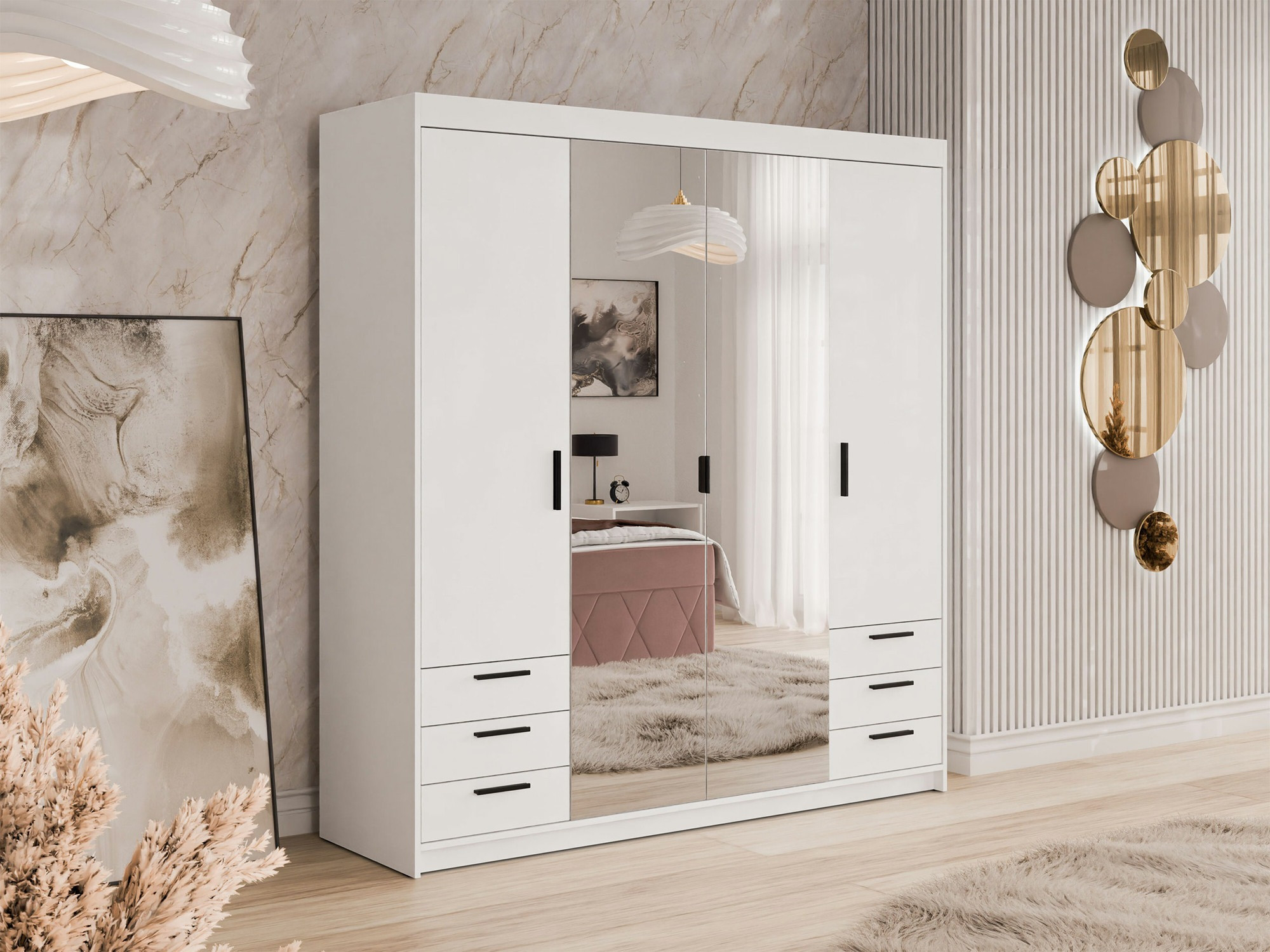 Gardróbszekrény Novduni 115 (Fehér)