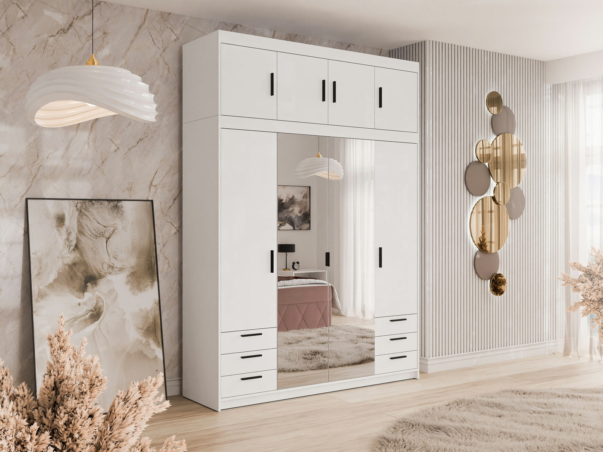 Gardróbszekrény Novduni 120 (Fehér)