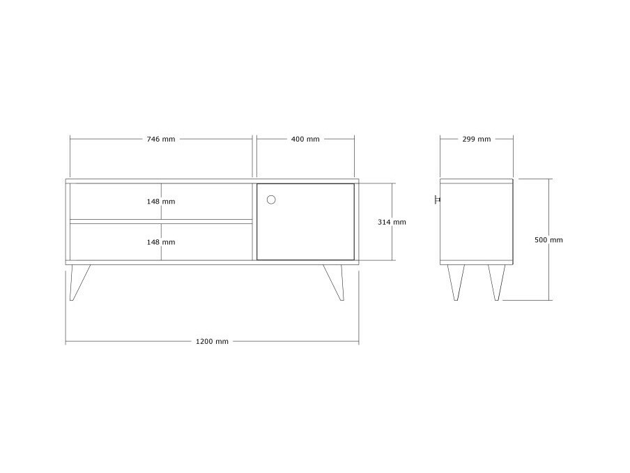 TV-állvány Asheboro 165