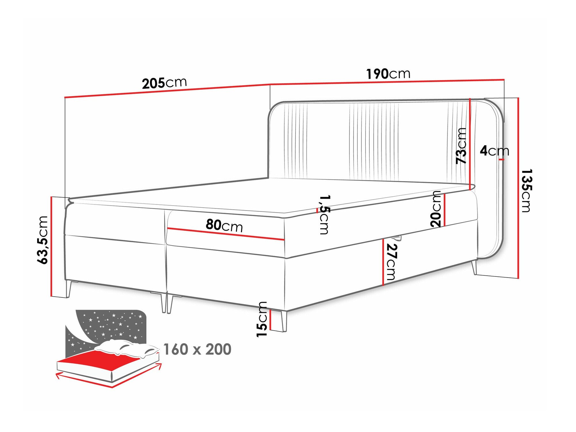 Kontinentális ágy Sonus (Magic Velvet 2256)