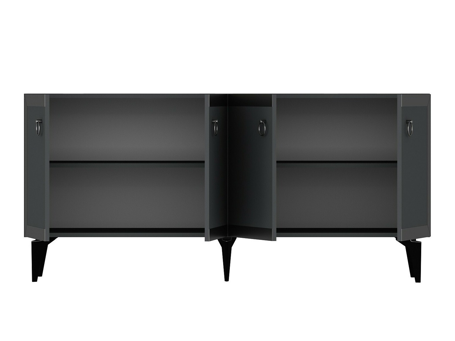 Szekrény Asheboro 169 (Antracit + Ezüst)