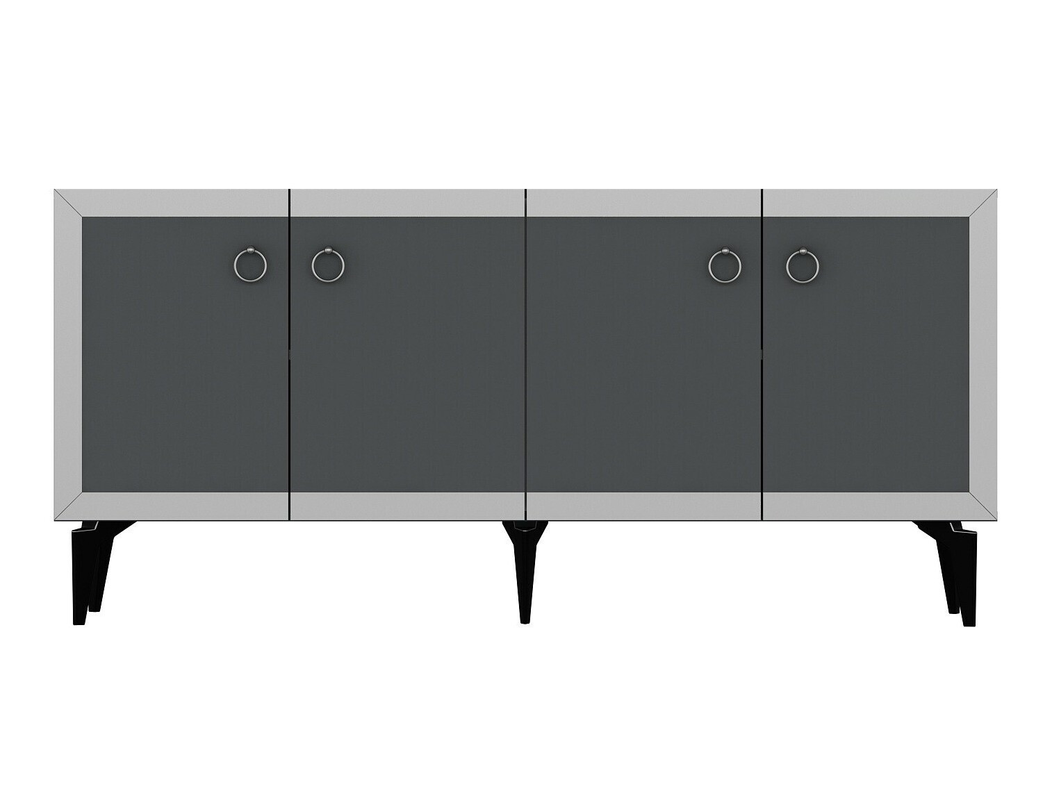 Szekrény Asheboro 169 (Antracit + Ezüst)