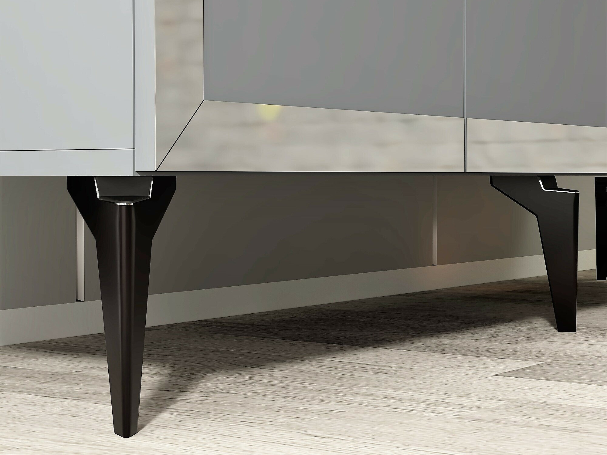 Szekrény Asheboro 169 (Antracit + Ezüst)