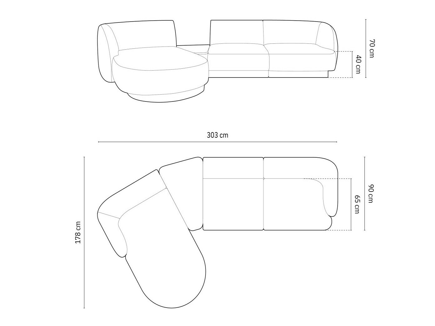 Moduláris sarokkanapé Tivlomi 117 (Bluvel 22)