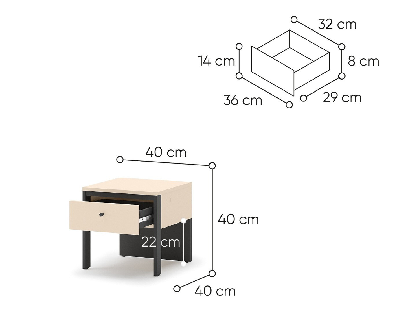 Éjjeliszekrény Virmoro 103