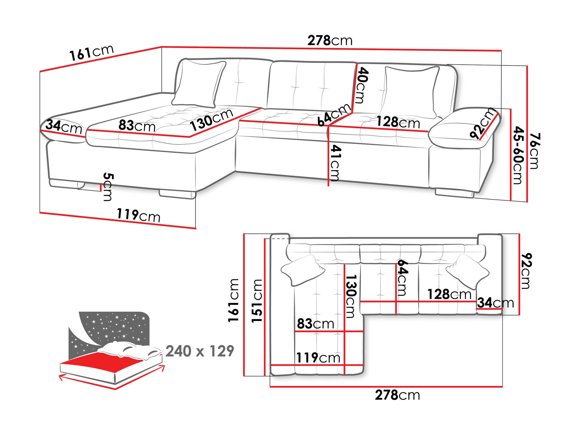 Sarokkanapé Comfivo 152 (Wave 05)