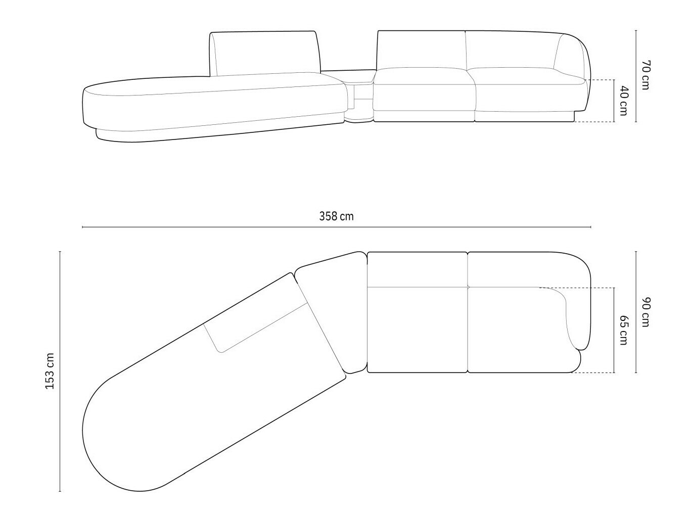 Moduláris sarokkanapé Tivlomi 119 (Bluvel 22)