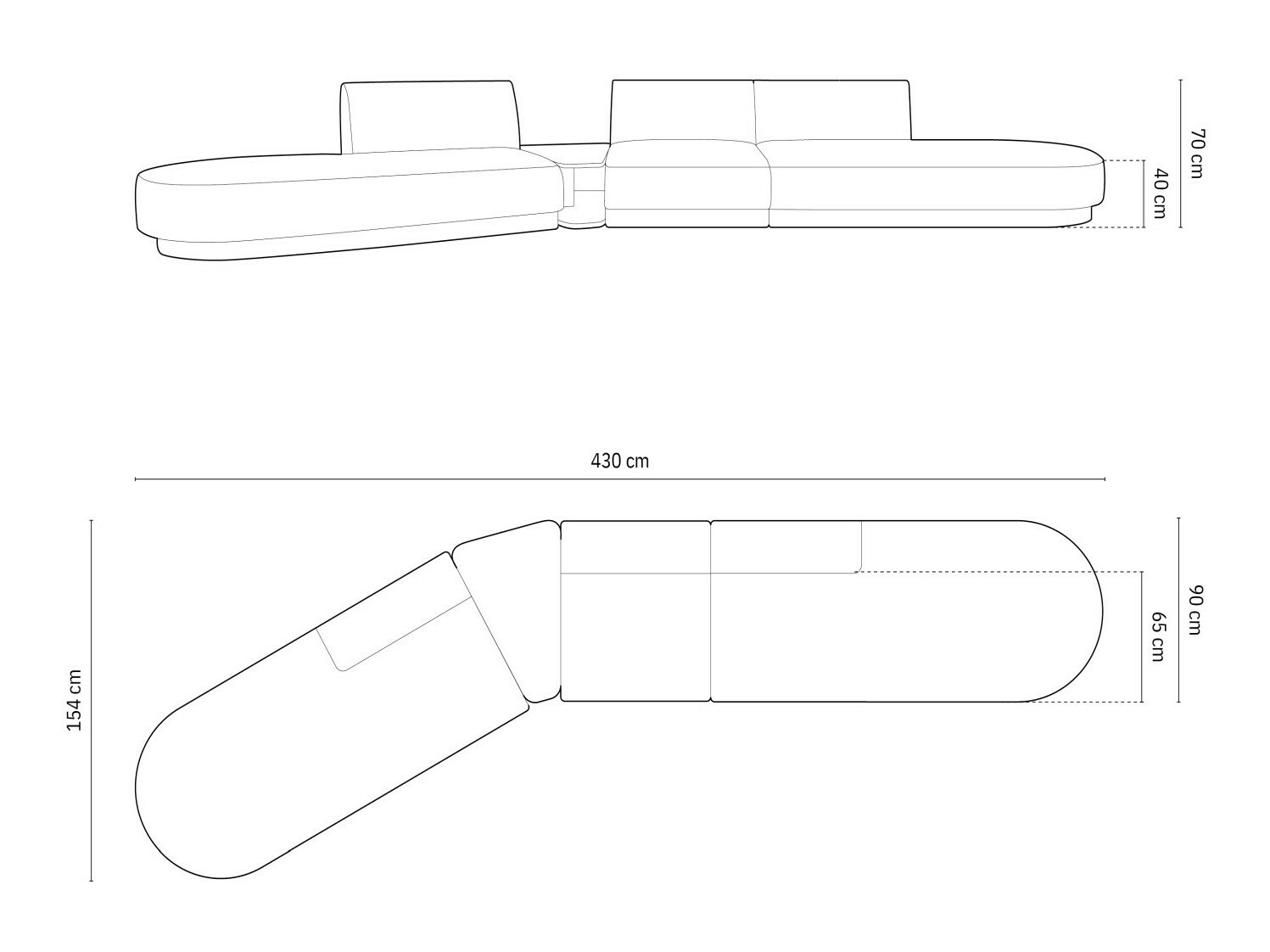 Moduláris sarokkanapé Tivlomi 120 (Bluvel 13)