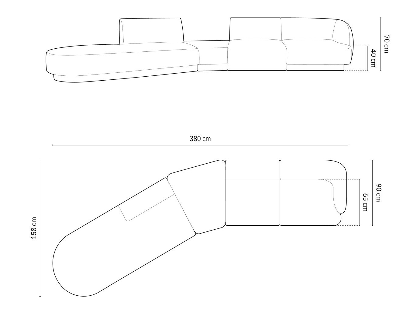 Moduláris sarokkanapé Tivlomi 123 (Bluvel 22)