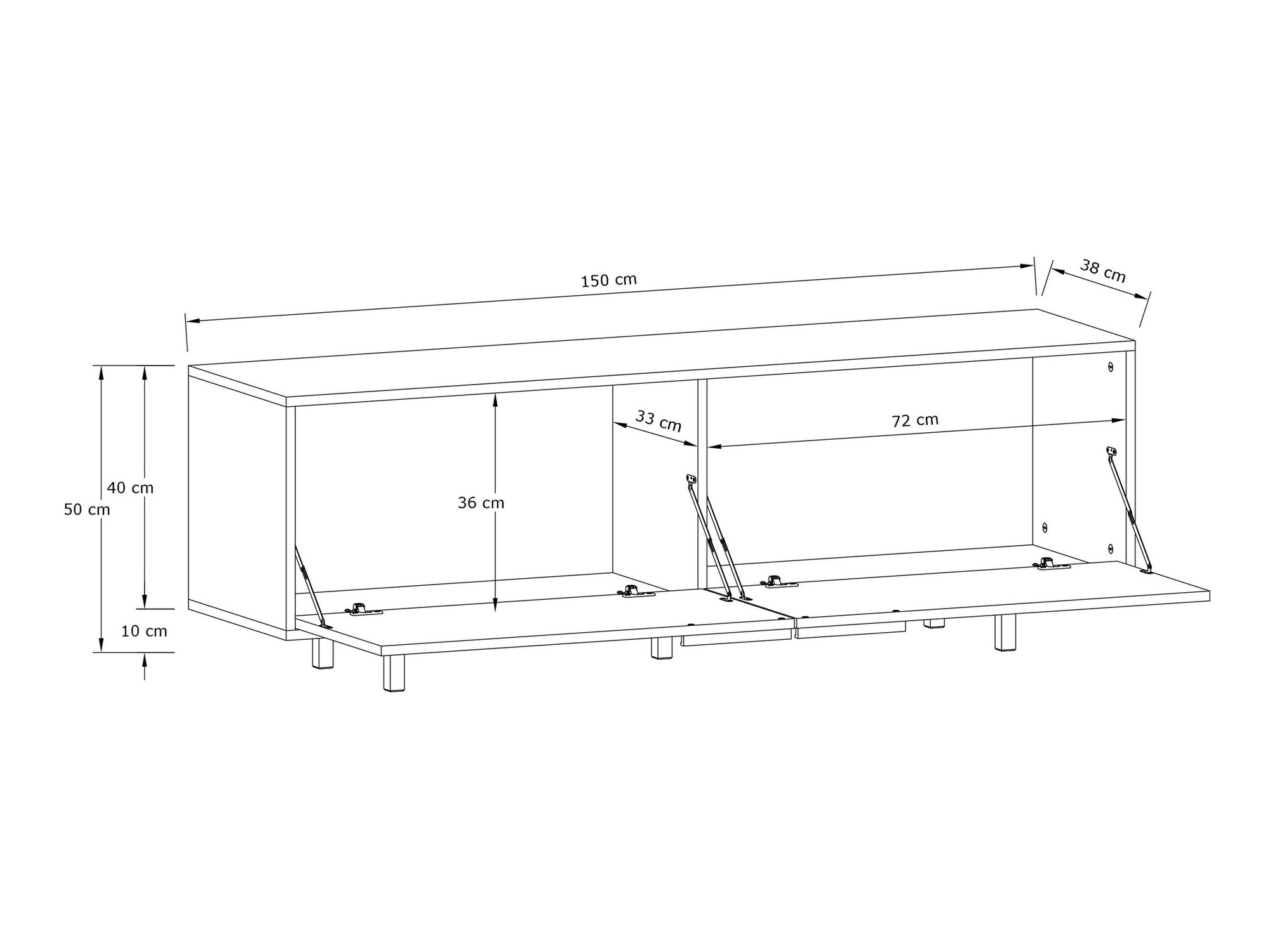 TV-állvány Denton 1440 (Tölgy)